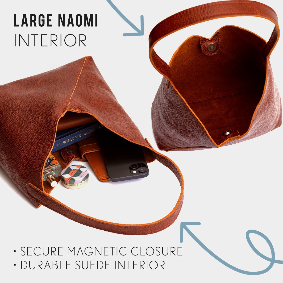Crossbody Shoulder Bag with Magnetic Closure | Naomi