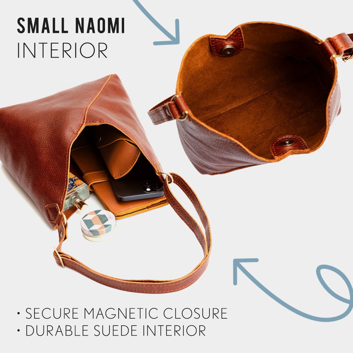 Crossbody Shoulder Bag with Magnetic Closure | Naomi