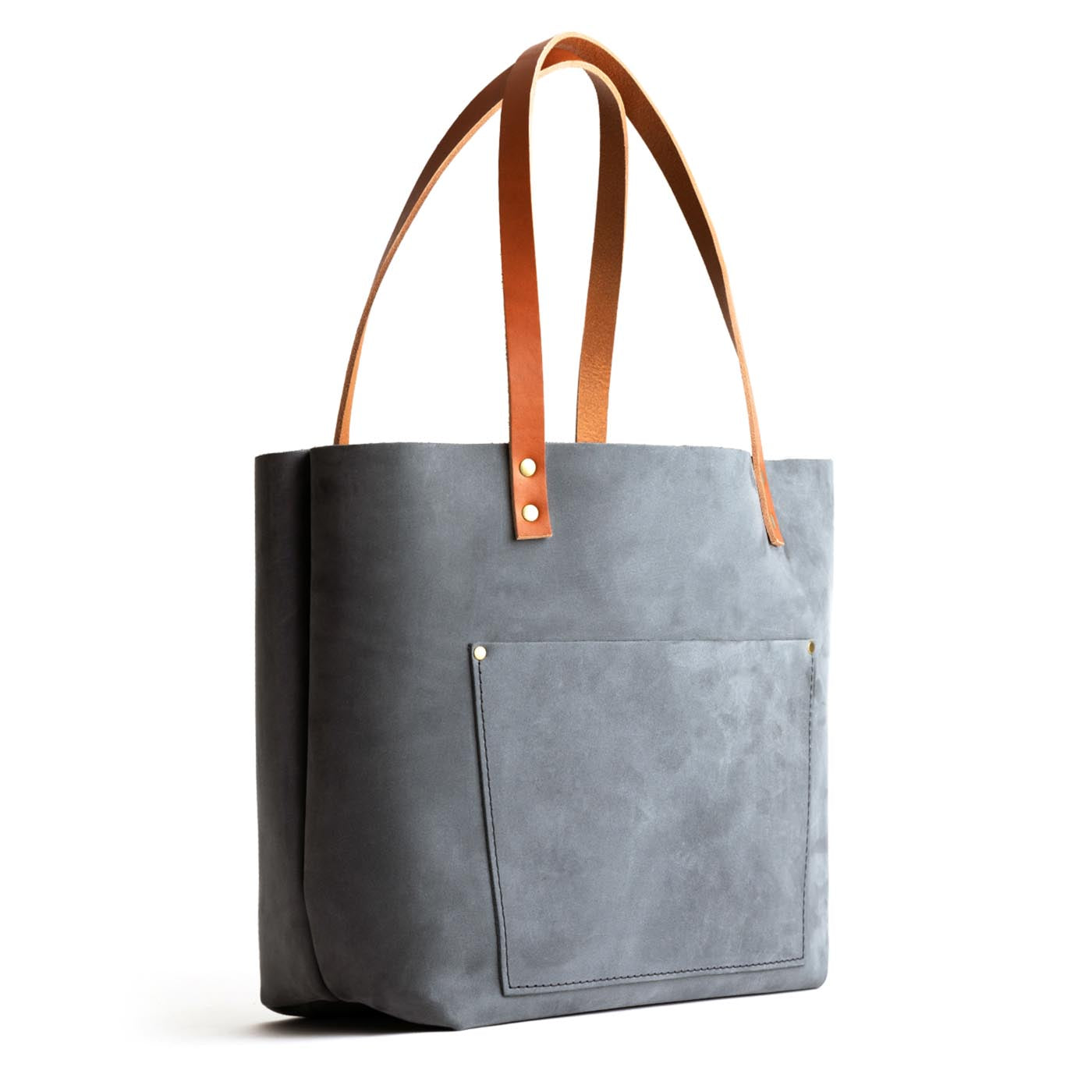 Leather Tote Bag with Exterior Pockets & Key Loop | Classic & Zipper Options