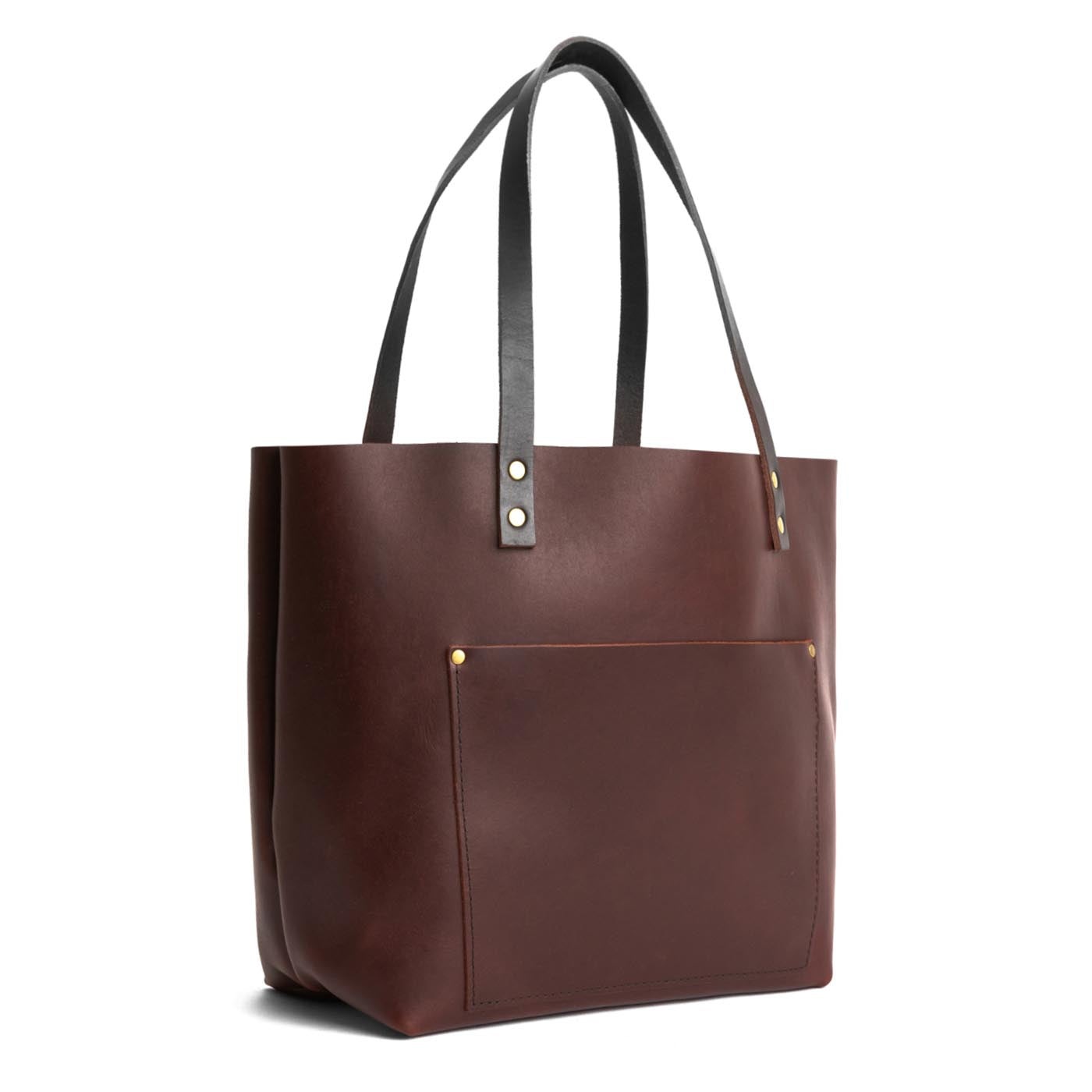Leather Tote Bag with Exterior Pockets & Key Loop | Classic & Zipper Options