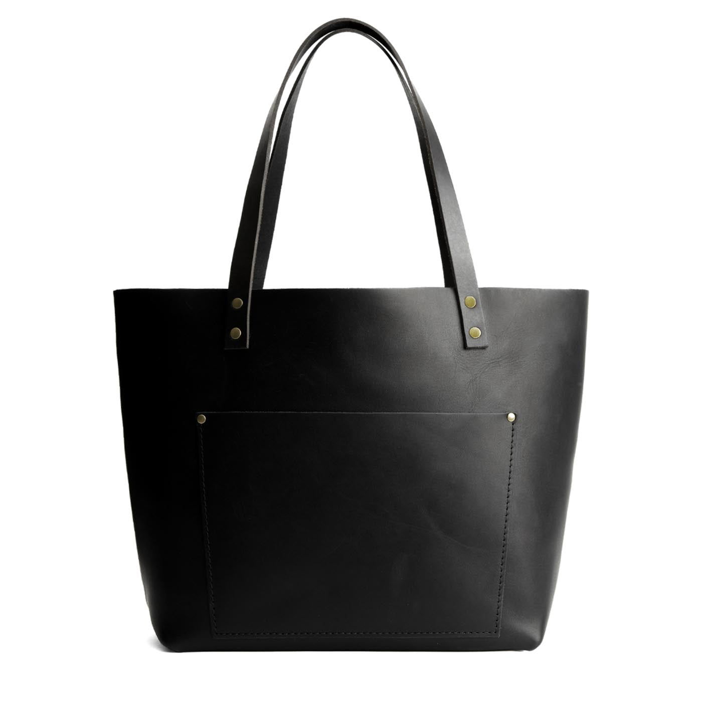 Leather Tote Bag with Exterior Pockets & Key Loop | Classic & Zipper Options