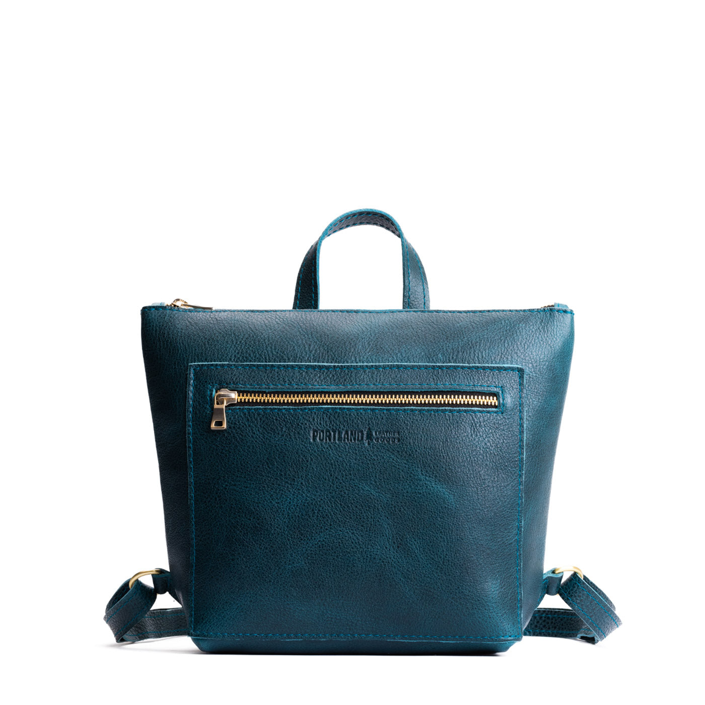 Full Grain Leather Tote Backpack with Zipper Pockets | Adjustable Straps
