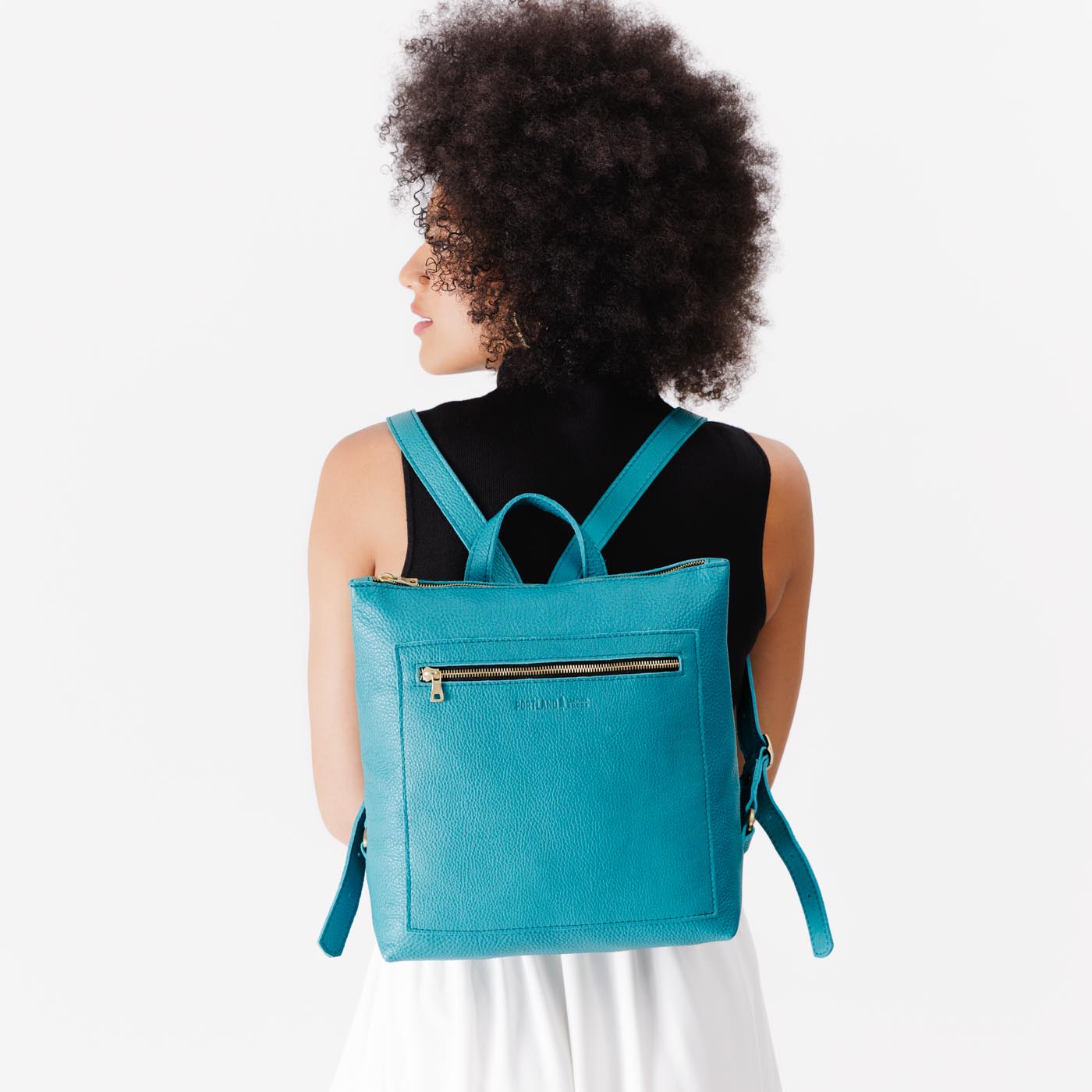 Full Grain Leather Tote Backpack with Zipper Pockets | Adjustable Straps