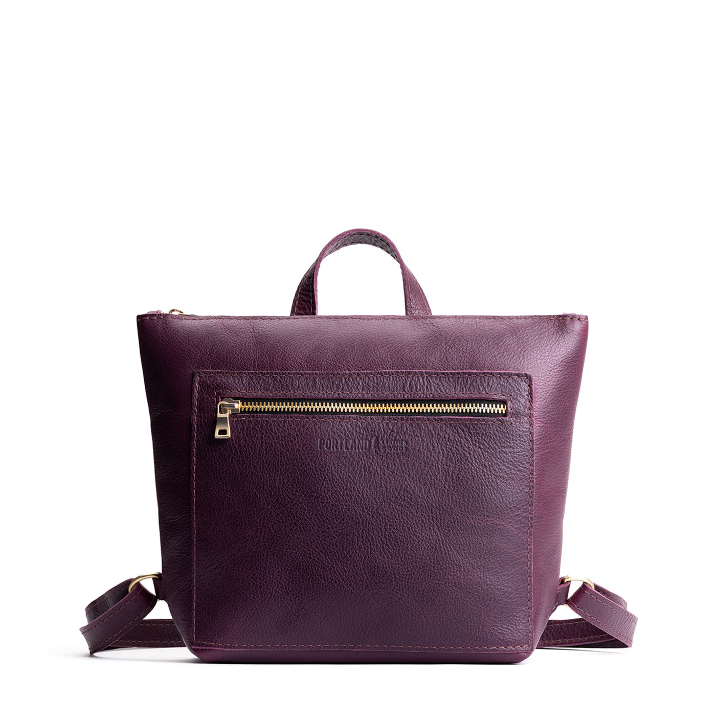 Full Grain Leather Tote Backpack with Zipper Pockets | Adjustable Straps