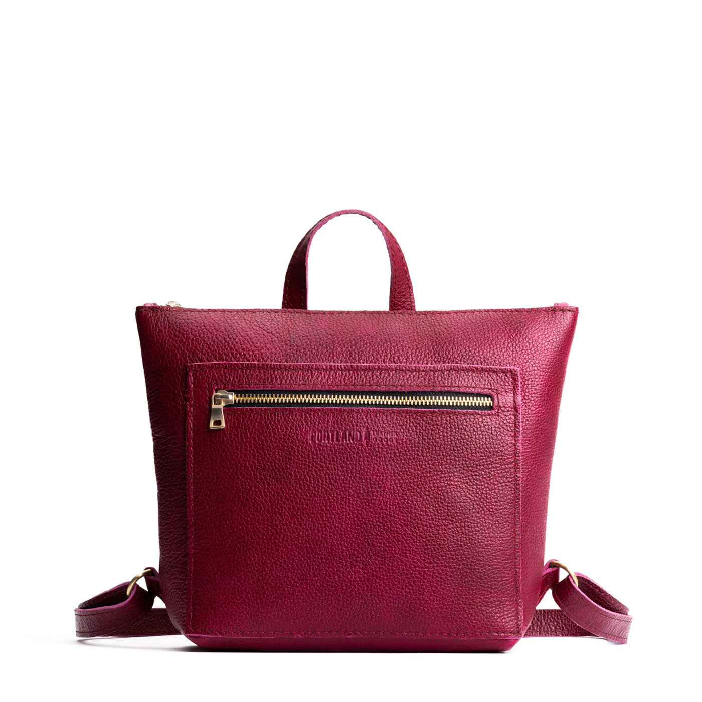 Full Grain Leather Tote Backpack with Zipper Pockets | Adjustable Straps
