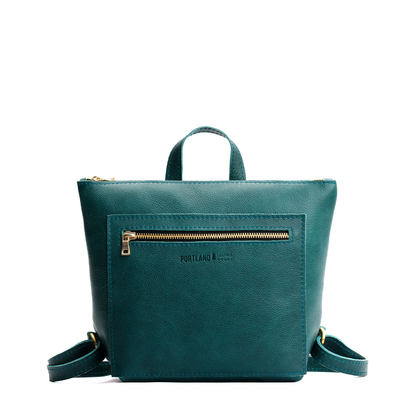 Full Grain Leather Tote Backpack with Zipper Pockets | Adjustable Straps