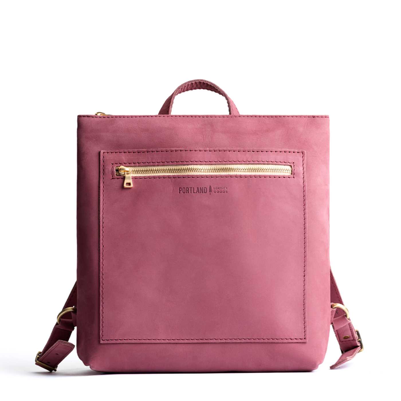 Full Grain Leather Tote Backpack with Zipper Pockets | Adjustable Straps