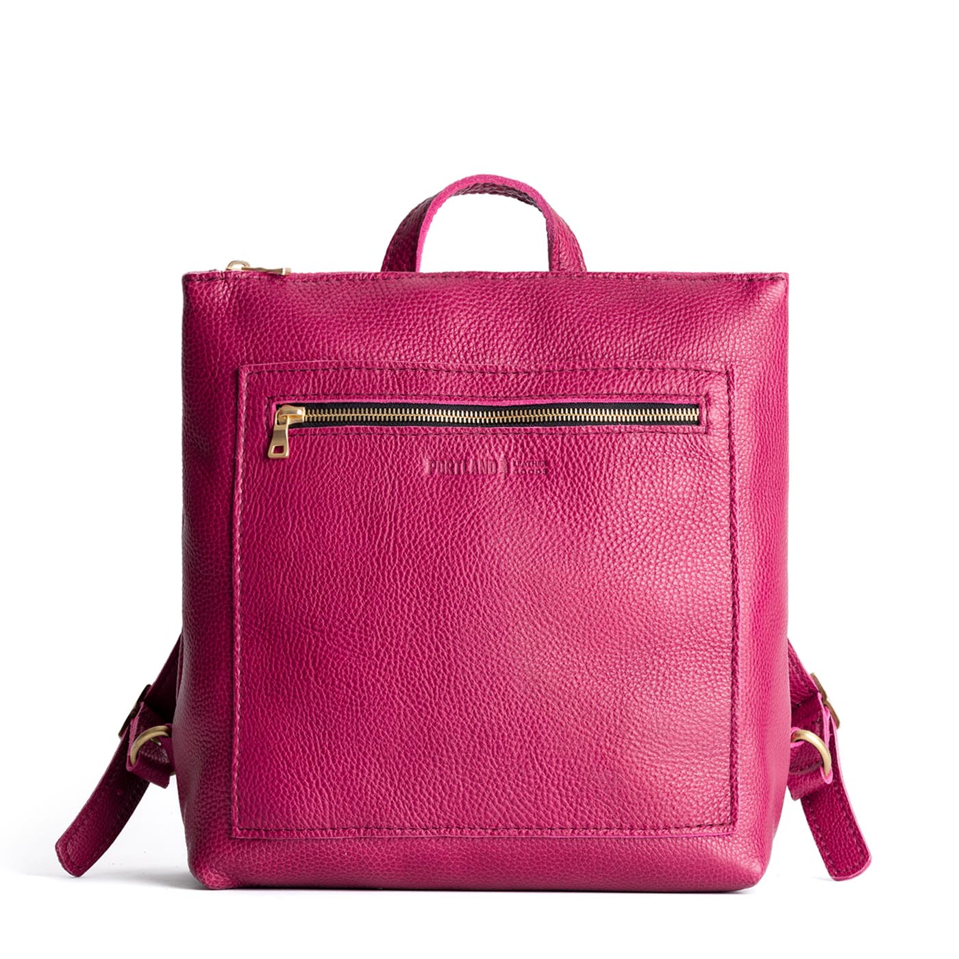 Full Grain Leather Tote Backpack with Zipper Pockets | Adjustable Straps