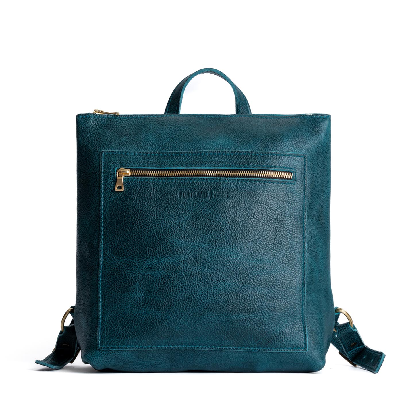 Full Grain Leather Tote Backpack with Zipper Pockets | Adjustable Straps