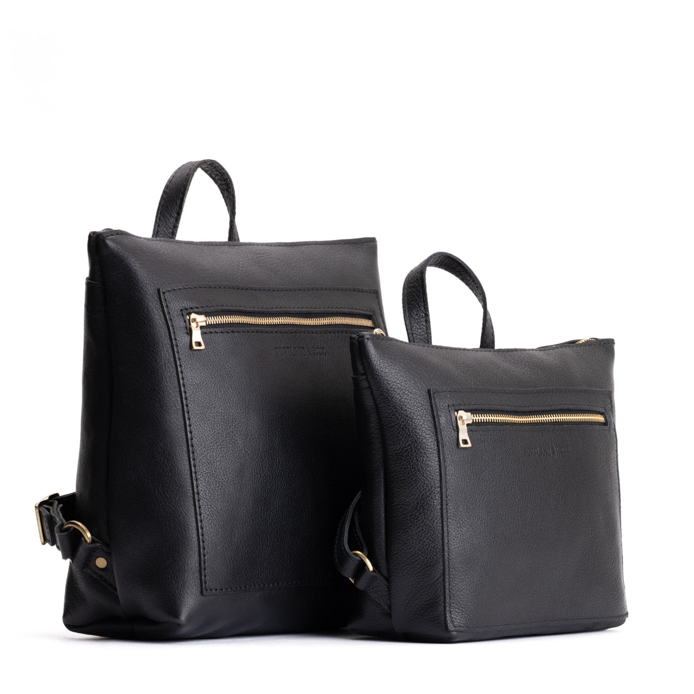 Full Grain Leather Tote Backpack with Zipper Pockets | Adjustable Straps