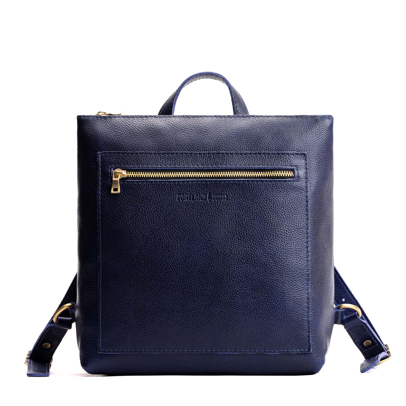 Full Grain Leather Tote Backpack with Zipper Pockets | Adjustable Straps