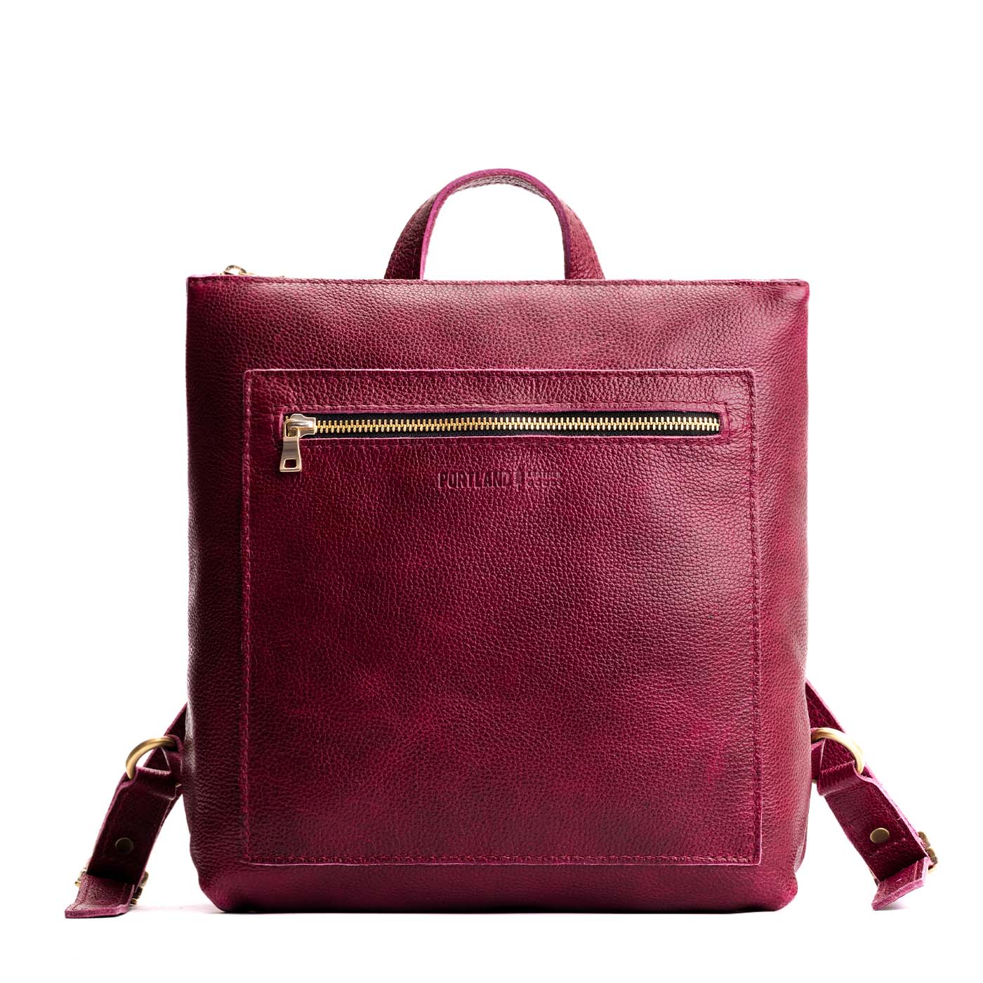 Full Grain Leather Tote Backpack with Zipper Pockets | Adjustable Straps