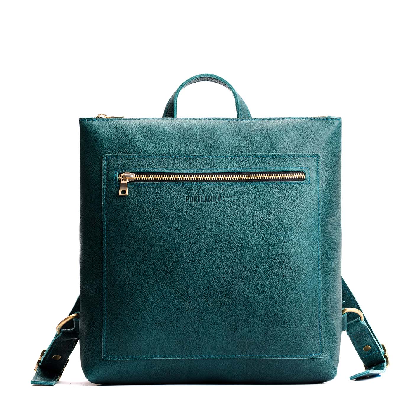 Full Grain Leather Tote Backpack with Zipper Pockets | Adjustable Straps