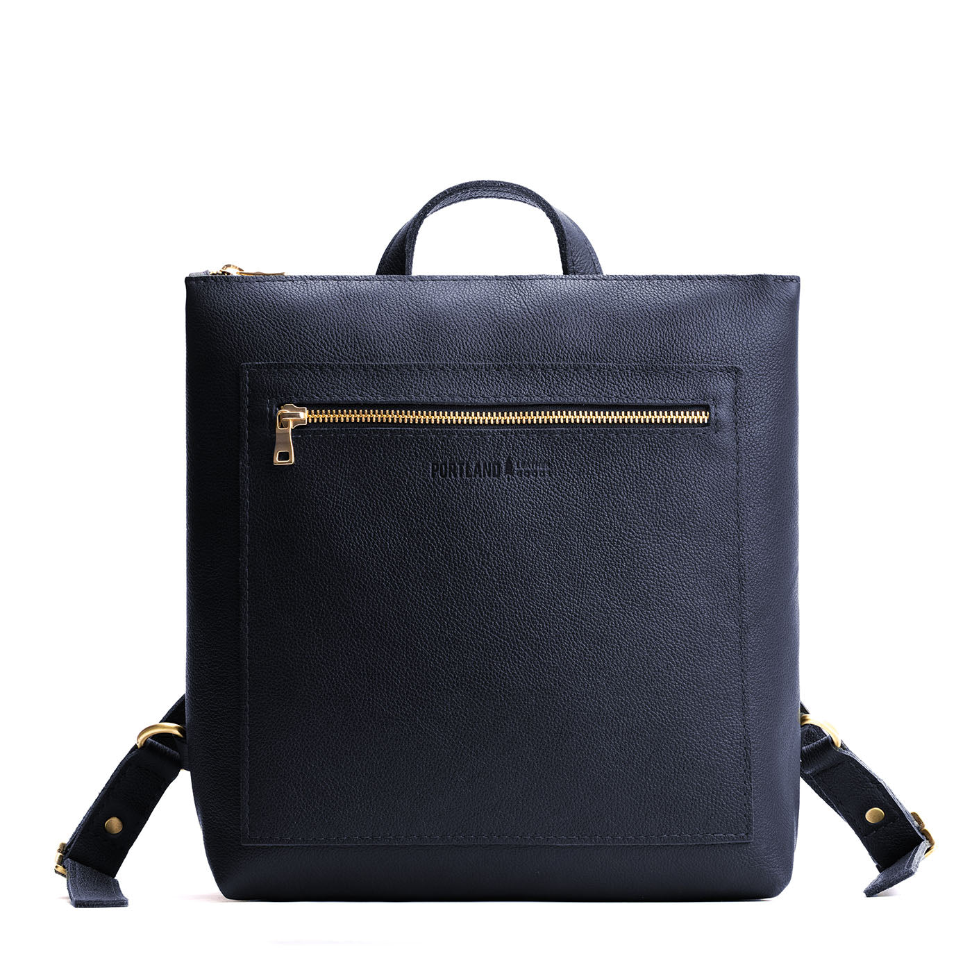 Full Grain Leather Tote Backpack with Zipper Pockets | Adjustable Straps