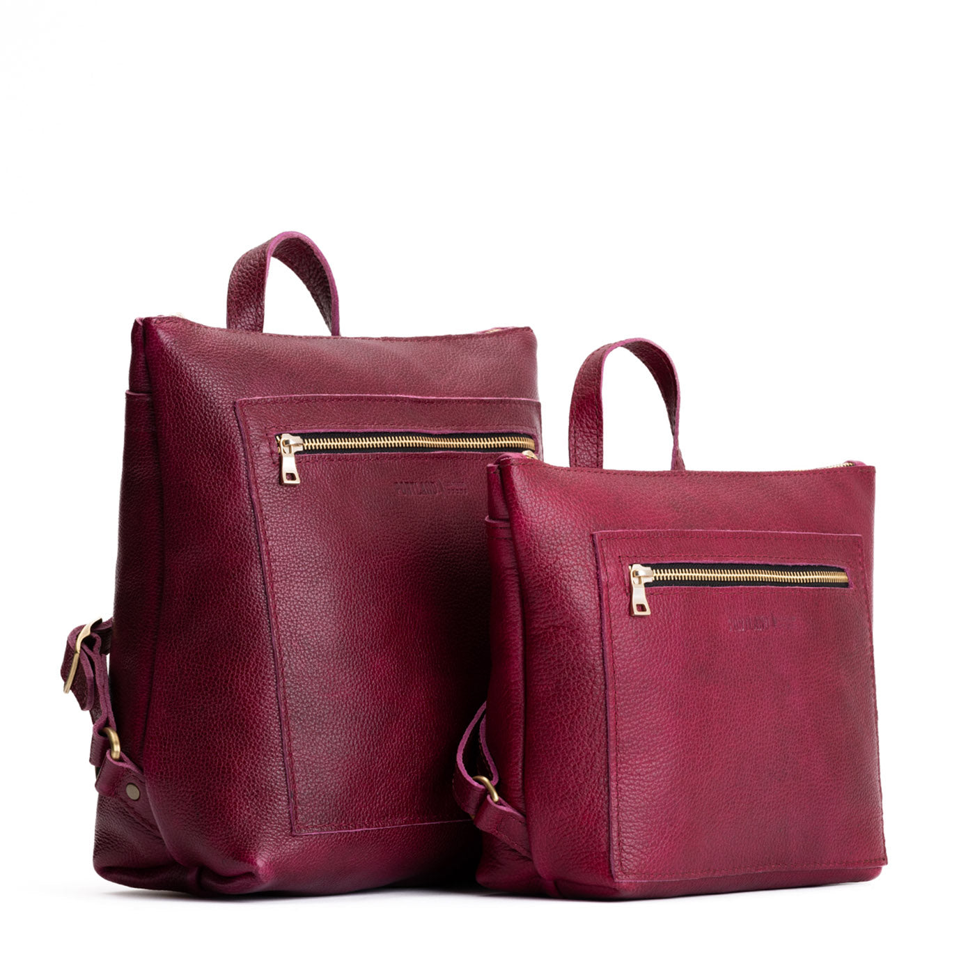 Full Grain Leather Tote Backpack with Zipper Pockets | Adjustable Straps