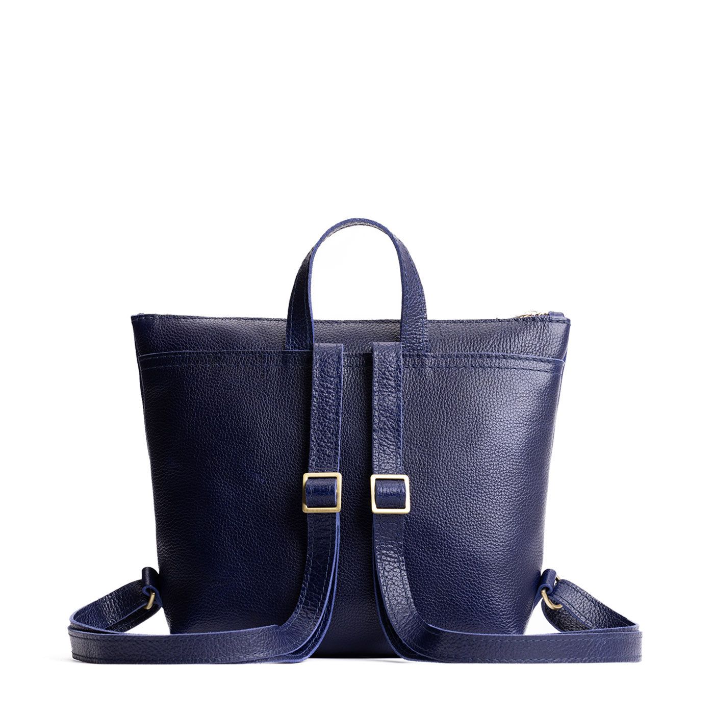 Full Grain Leather Tote Backpack with Zipper Pockets | Adjustable Straps