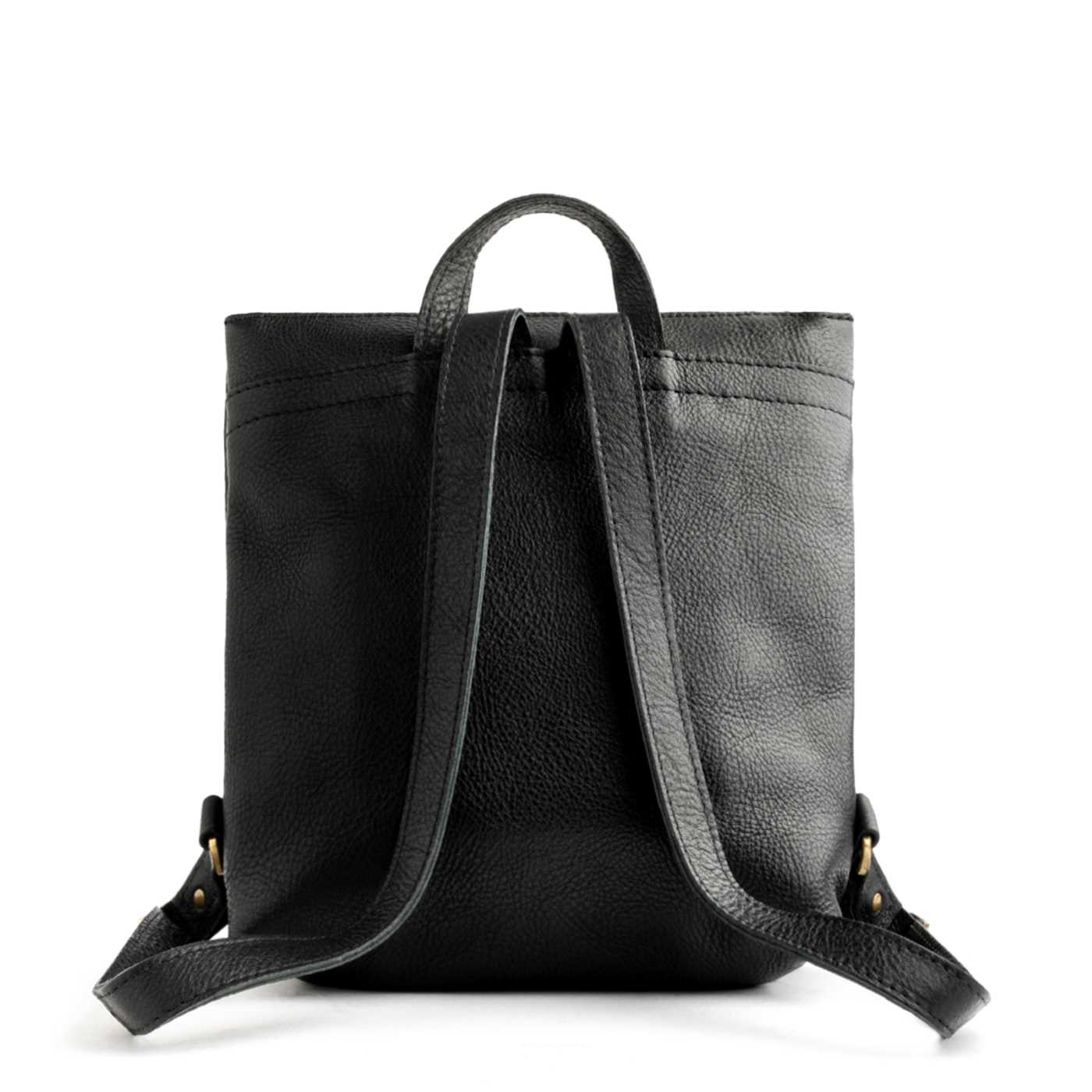 Full Grain Leather Tote Backpack with Zipper Pockets | Adjustable Straps