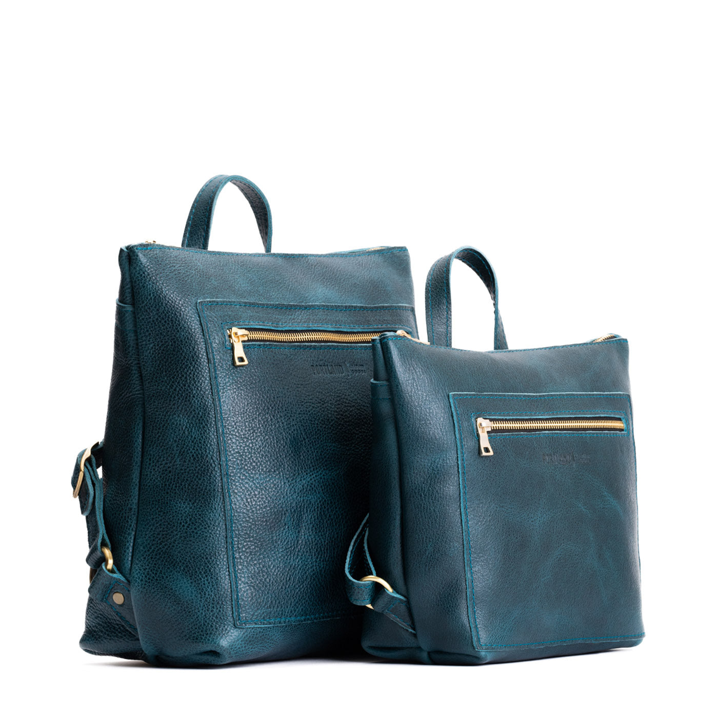 Full Grain Leather Tote Backpack with Zipper Pockets | Adjustable Straps