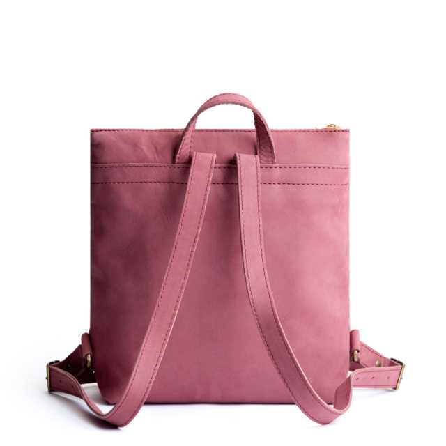 Full Grain Leather Tote Backpack with Zipper Pockets | Adjustable Straps