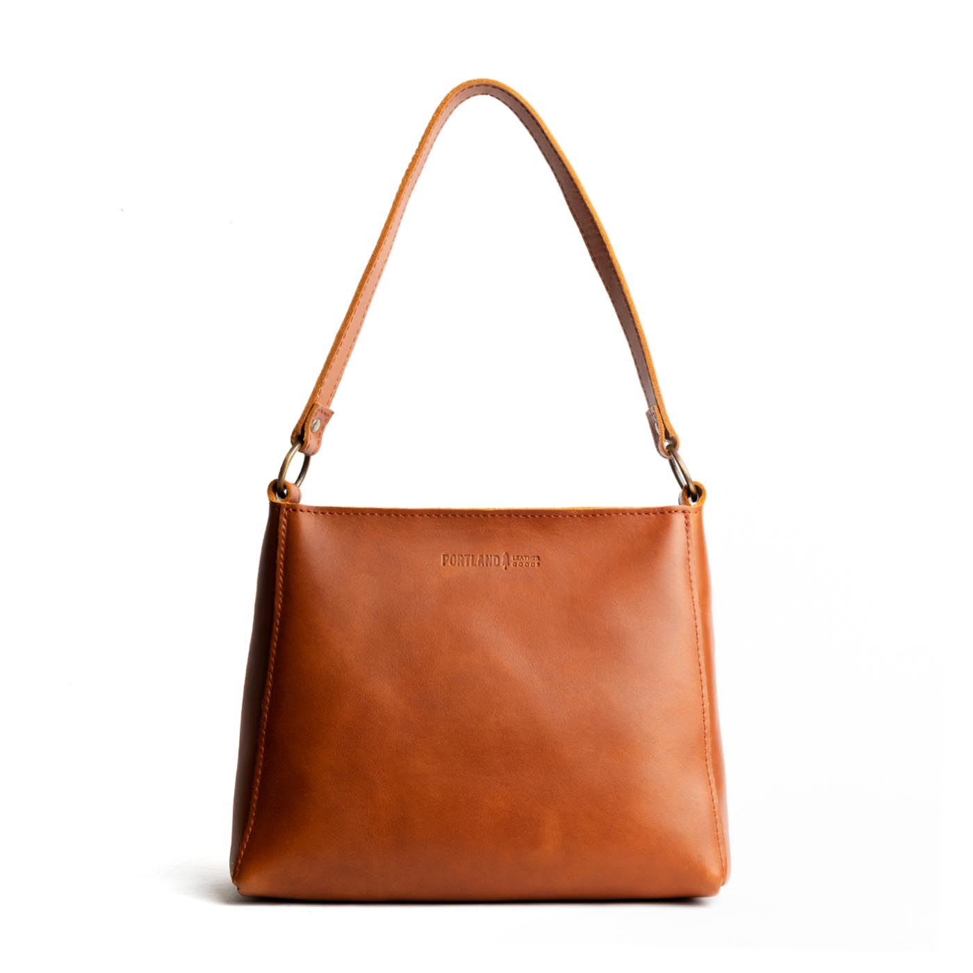 Leather Triangle Shoulder Bag with Phone Pocket & Organizer | Portland