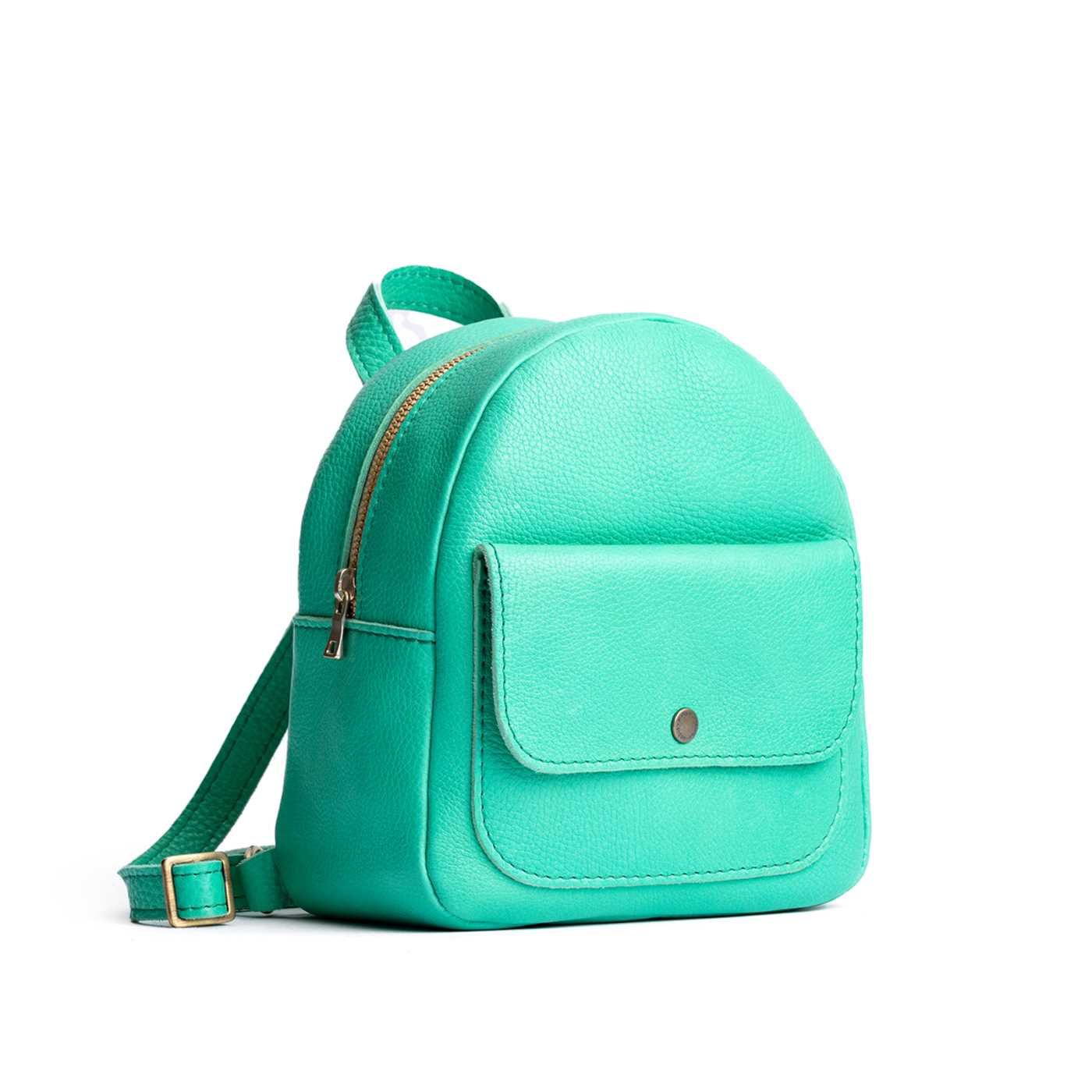 Mini Snap Backpack with Front Pocket & Adjustable Straps | Portland Leather