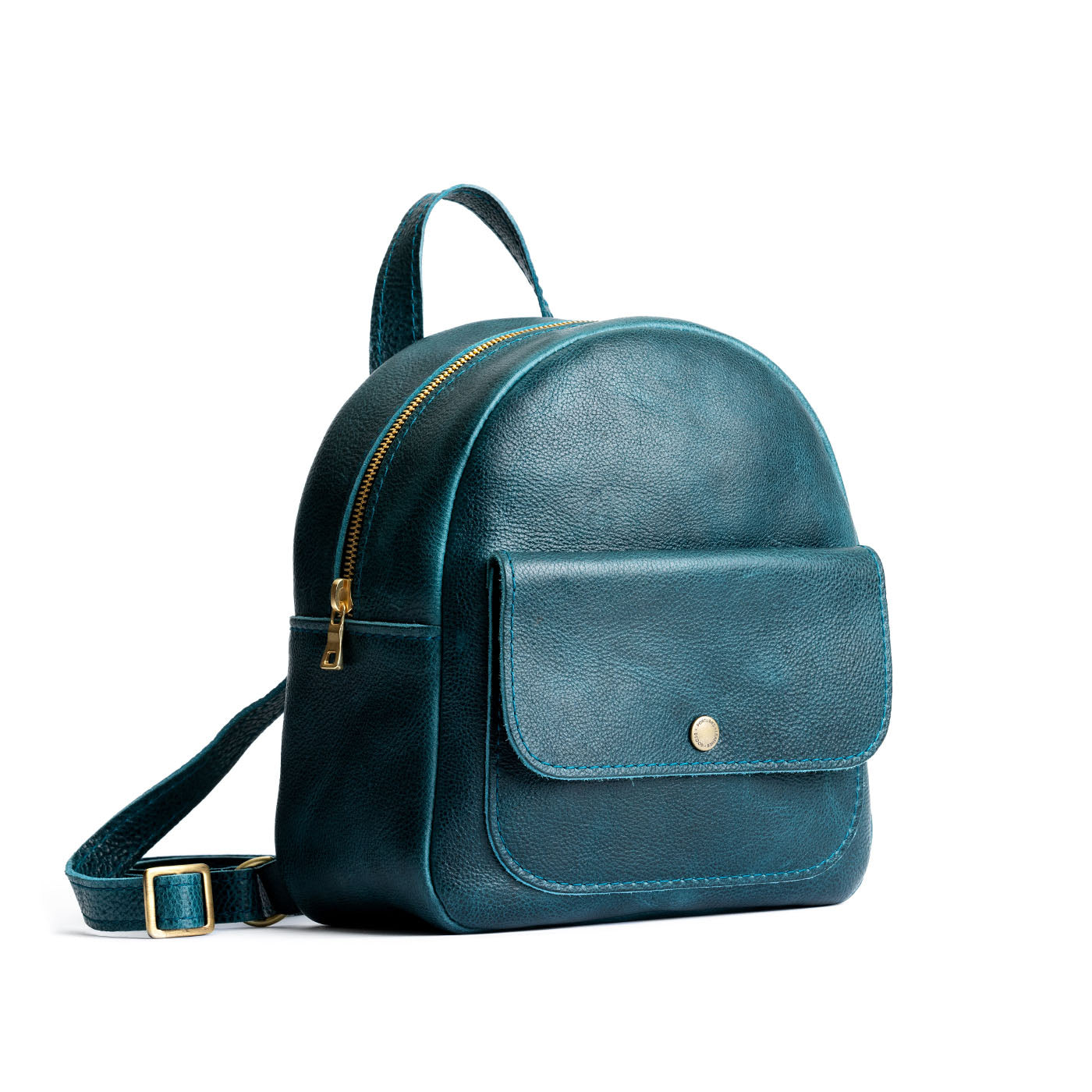Mini Snap Backpack with Front Pocket & Adjustable Straps | Portland Leather