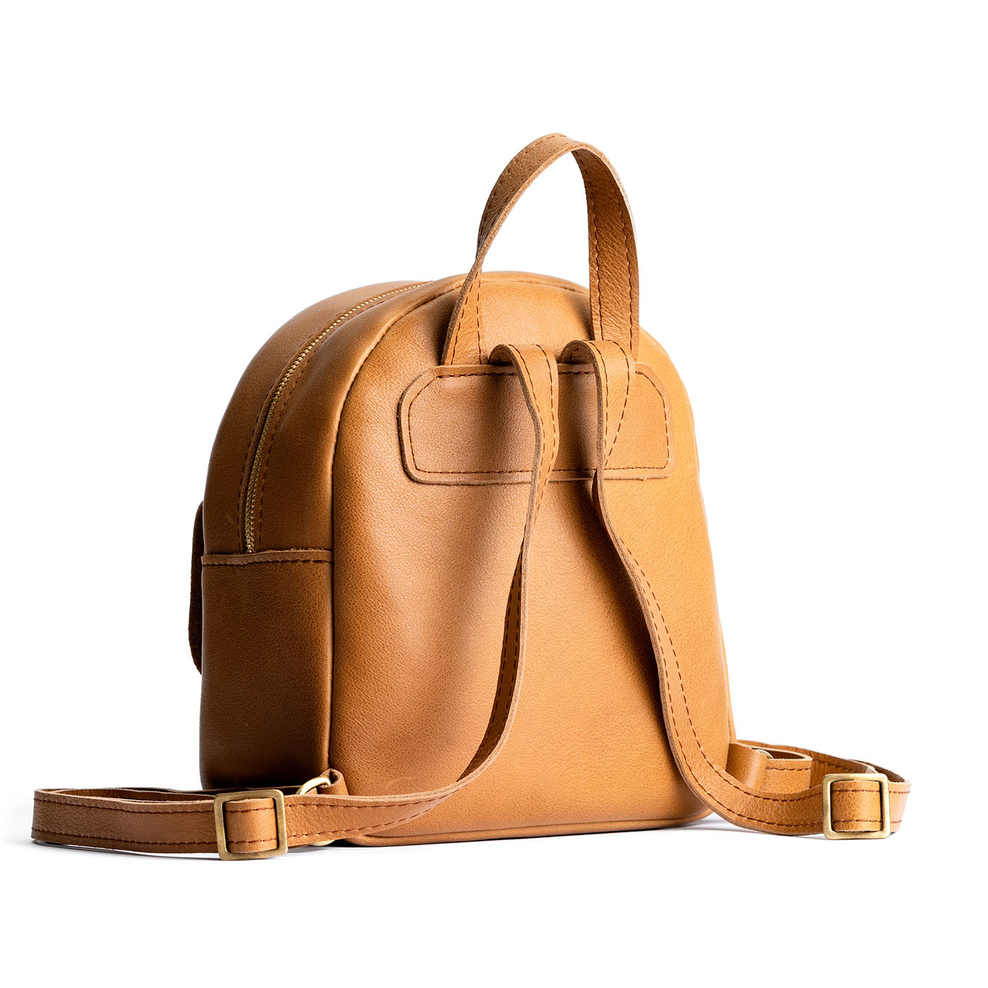 Mini Snap Backpack with Front Pocket & Adjustable Straps | Portland Leather