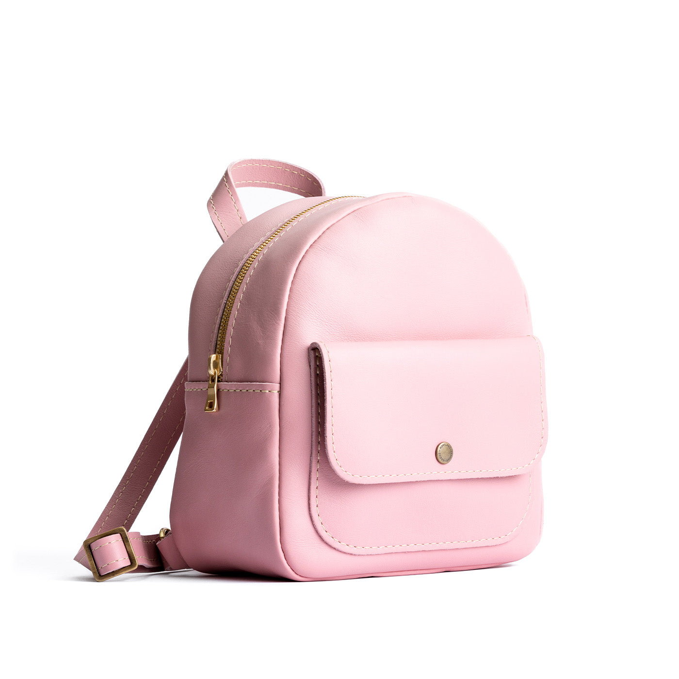 Mini Snap Backpack with Front Pocket & Adjustable Straps | Portland Leather