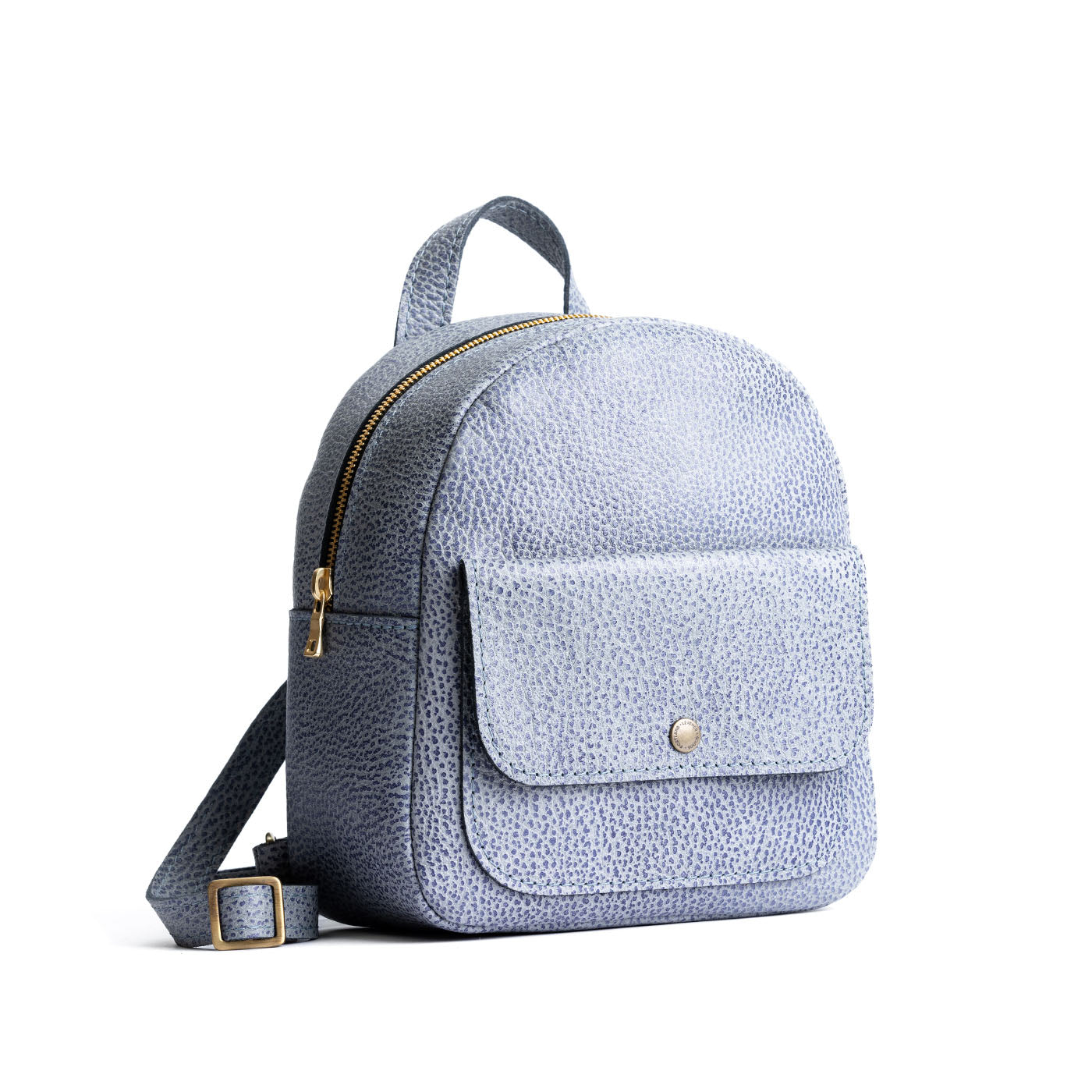 Mini Snap Backpack with Front Pocket & Adjustable Straps | Portland Leather