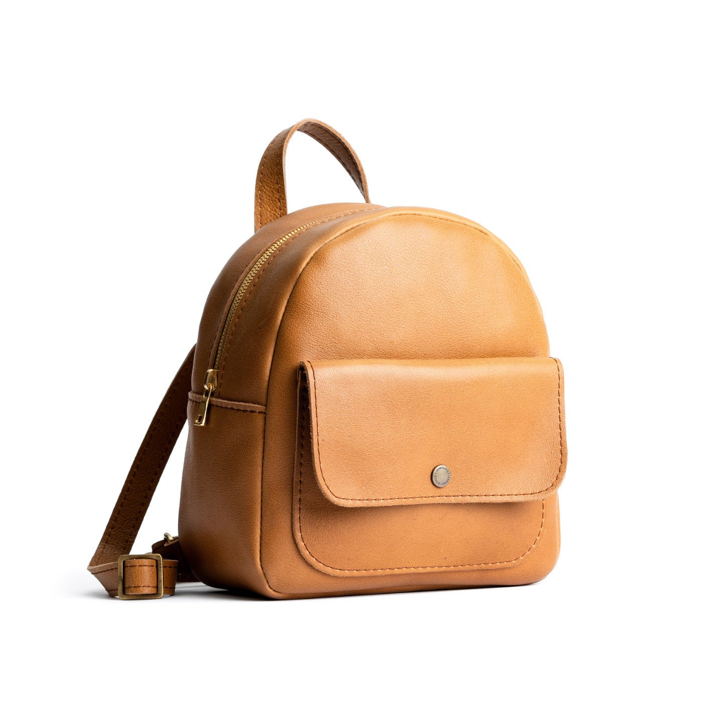 Mini Snap Backpack with Front Pocket & Adjustable Straps | Portland Leather