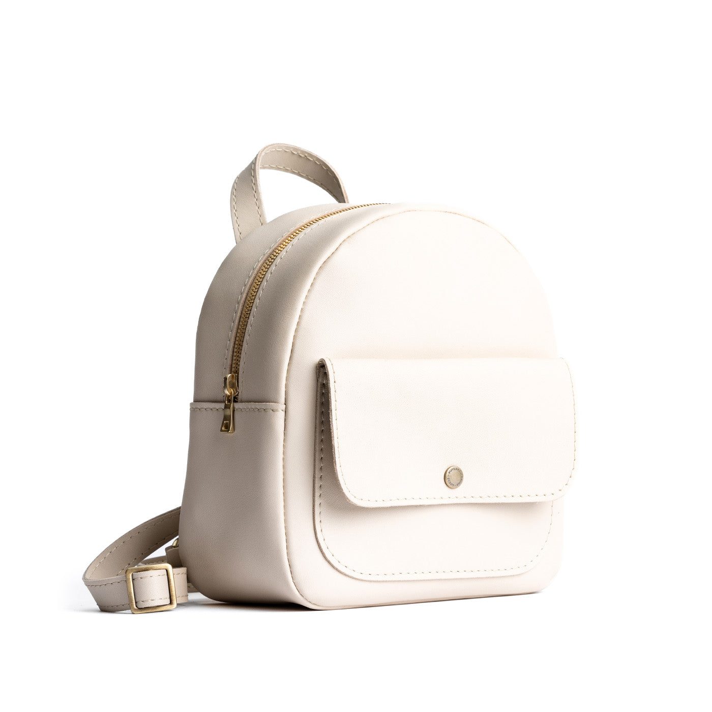 Mini Snap Backpack with Front Pocket & Adjustable Straps | Portland Leather