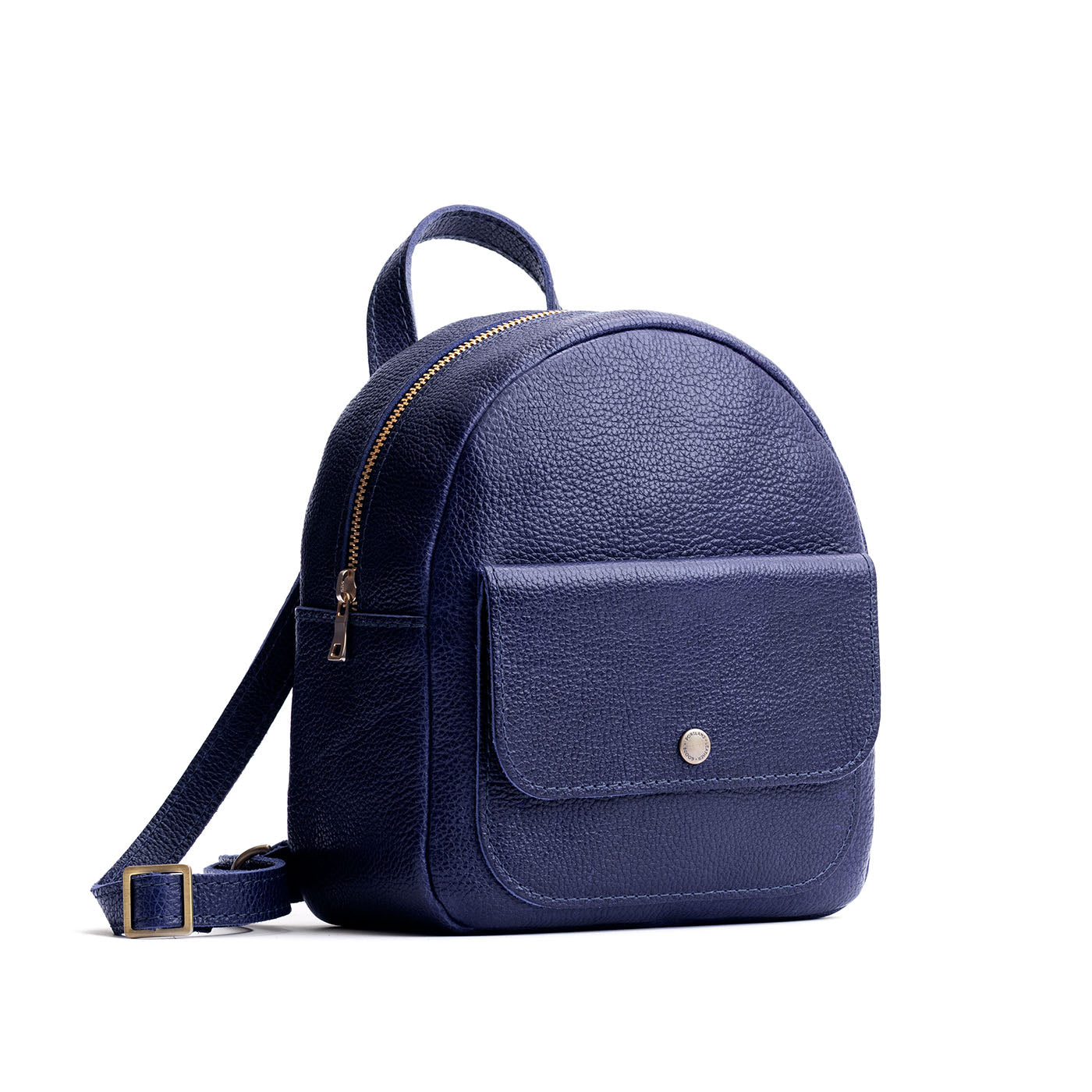 Mini Snap Backpack with Front Pocket & Adjustable Straps | Portland Leather