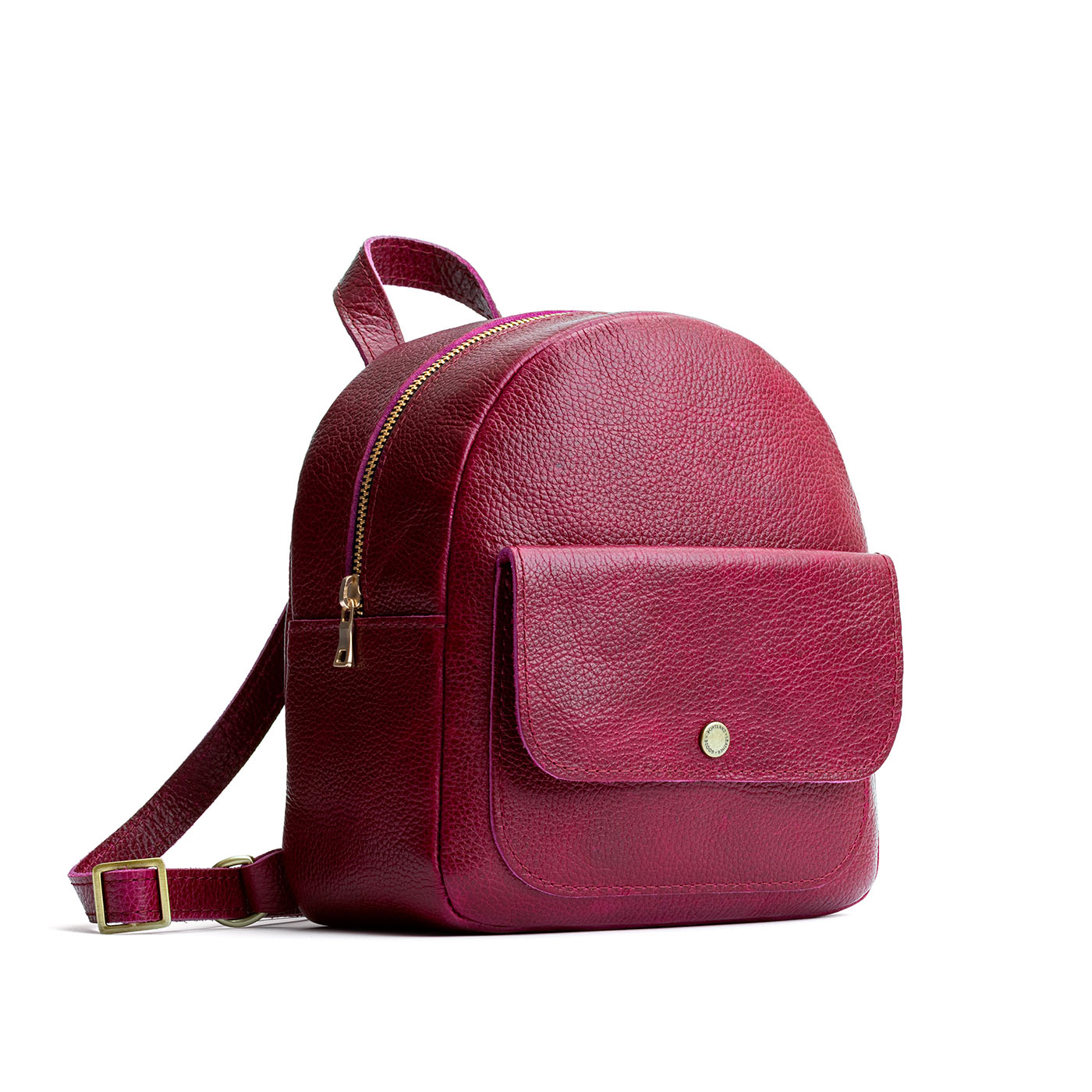 Mini Snap Backpack with Front Pocket & Adjustable Straps | Portland Leather