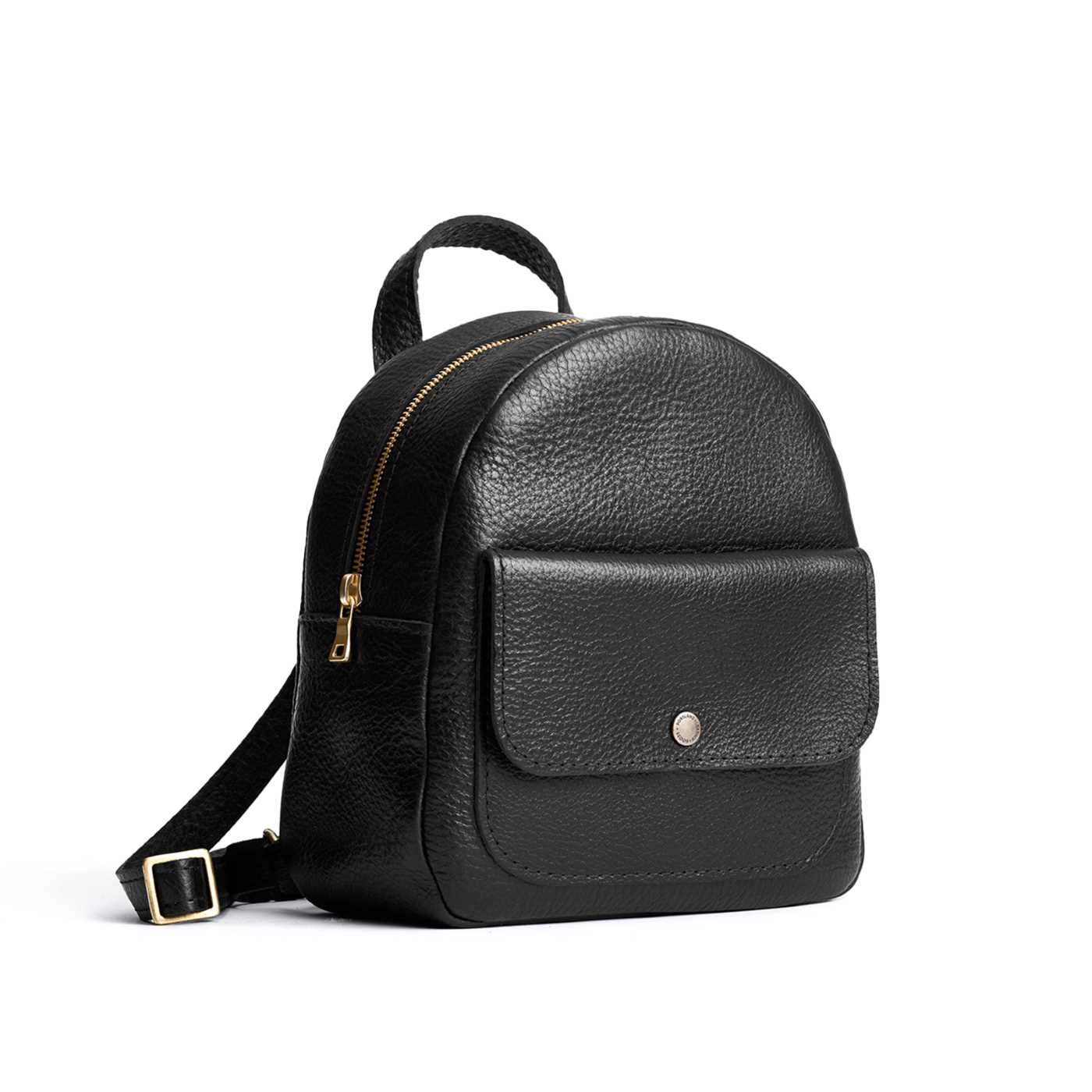 Mini Snap Backpack with Front Pocket & Adjustable Straps | Portland Leather