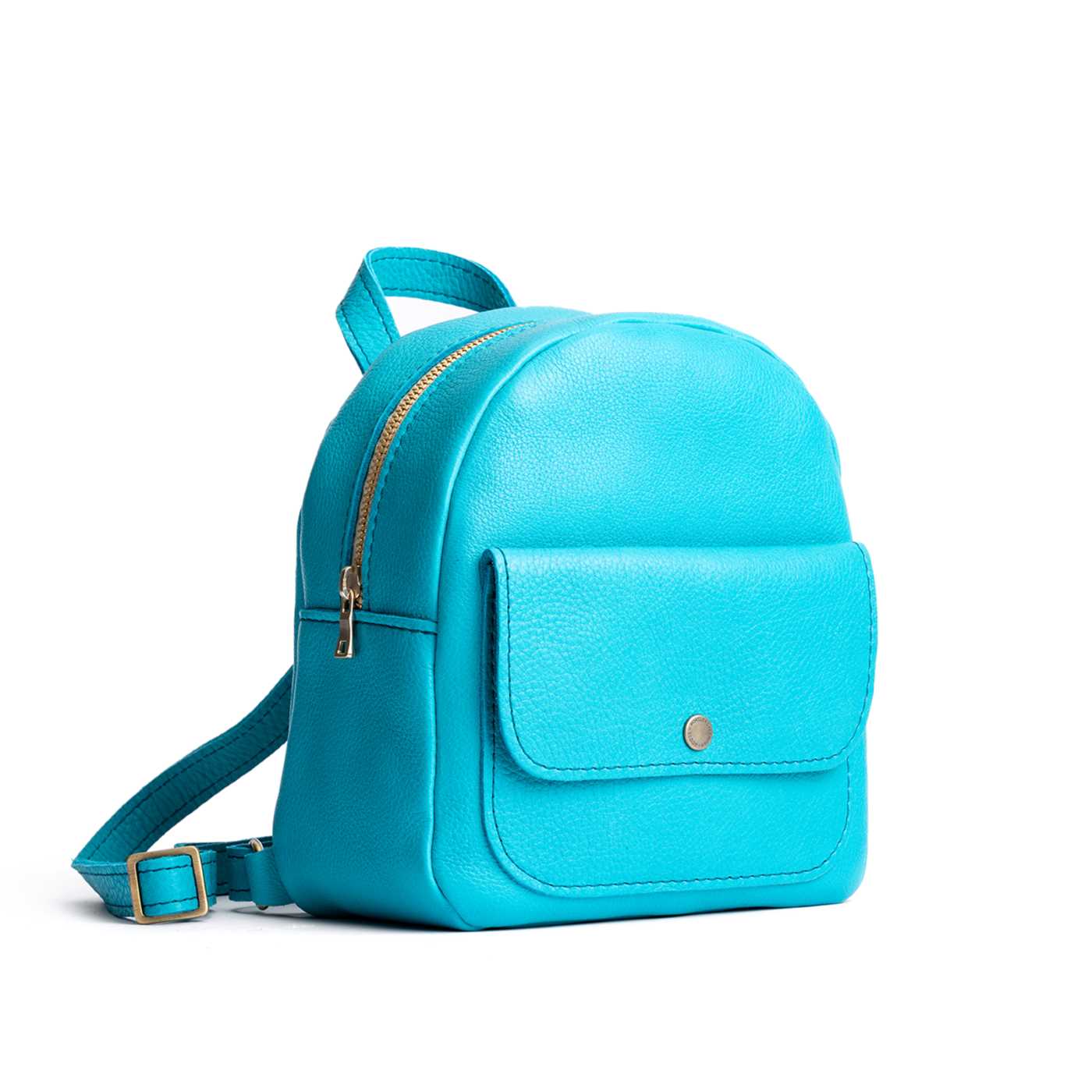 Mini Snap Backpack with Front Pocket & Adjustable Straps | Portland Leather