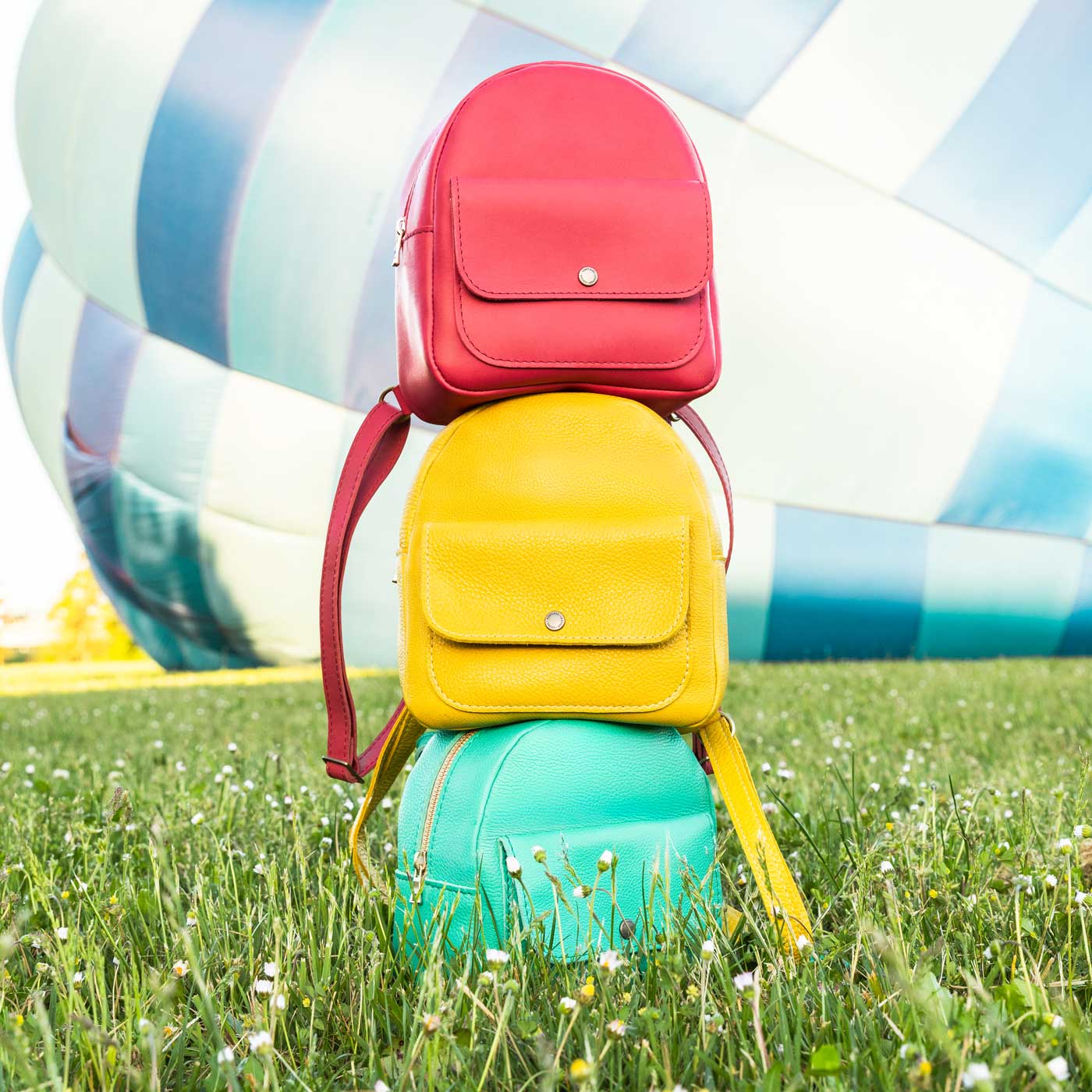 Mini Snap Backpack with Front Pocket & Adjustable Straps | Portland Leather