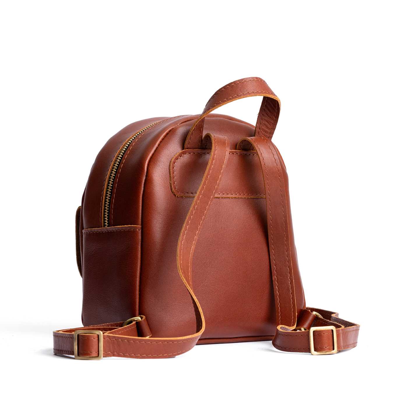 Mini Snap Backpack with Front Pocket & Adjustable Straps | Portland Leather