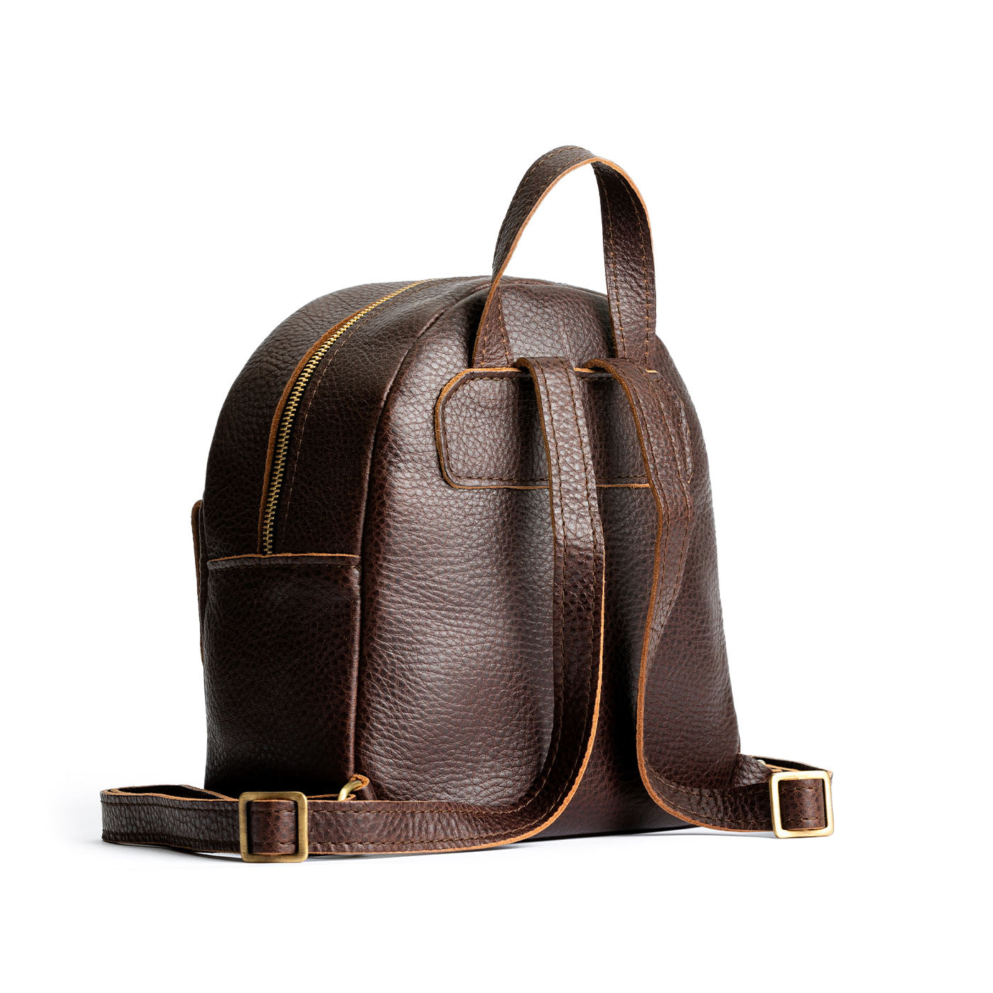 Mini Snap Backpack with Front Pocket & Adjustable Straps | Portland Leather