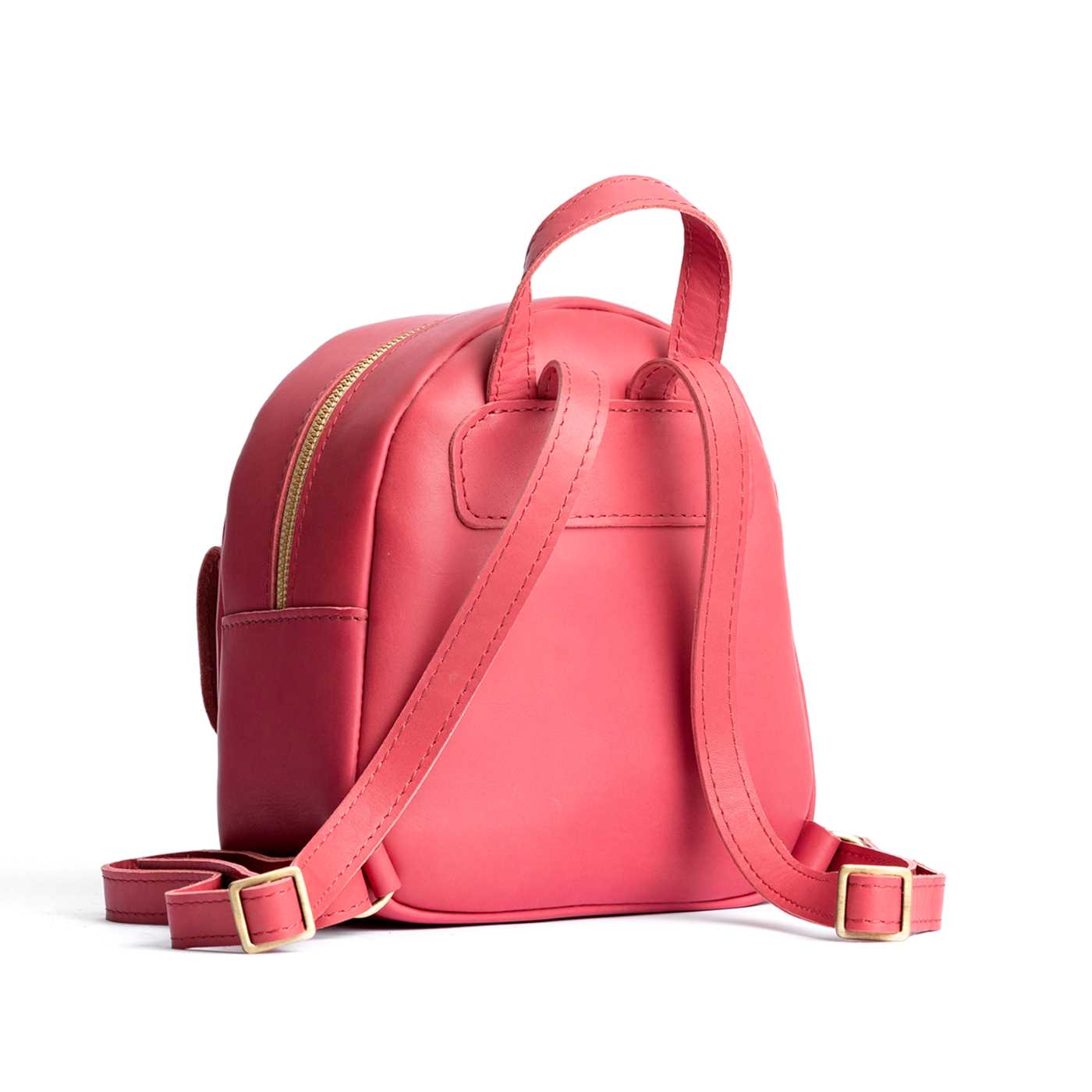 Mini Snap Backpack with Front Pocket & Adjustable Straps | Portland Leather