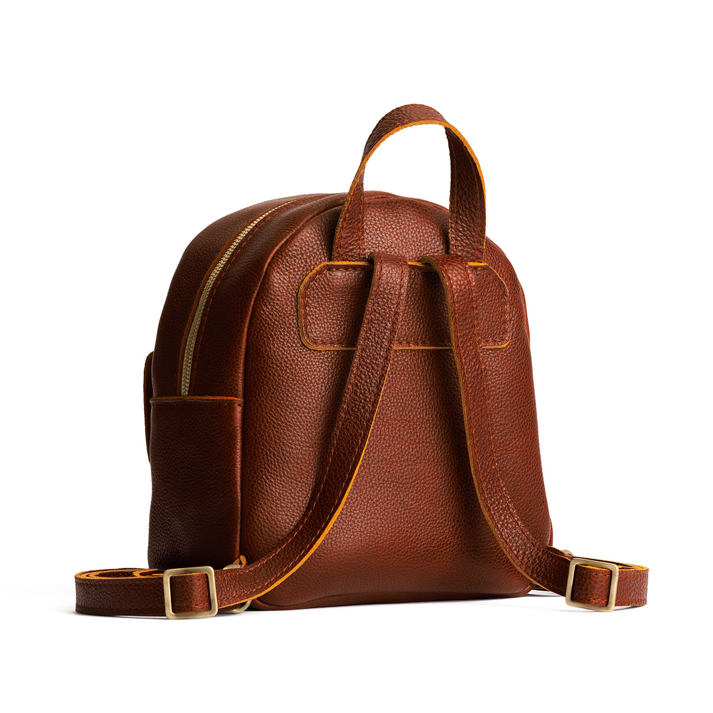 Mini Snap Backpack with Front Pocket & Adjustable Straps | Portland Leather
