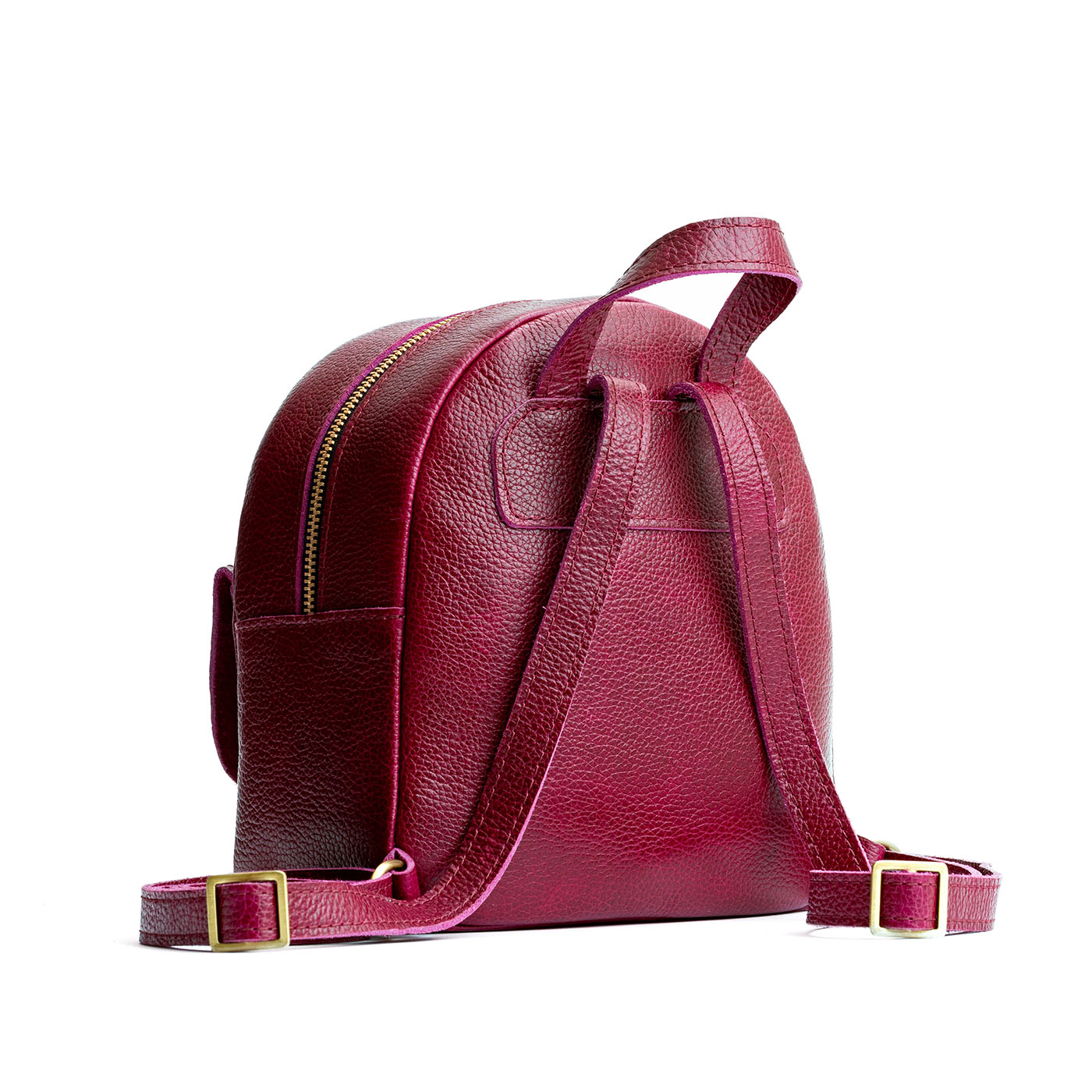 Mini Snap Backpack with Front Pocket & Adjustable Straps | Portland Leather