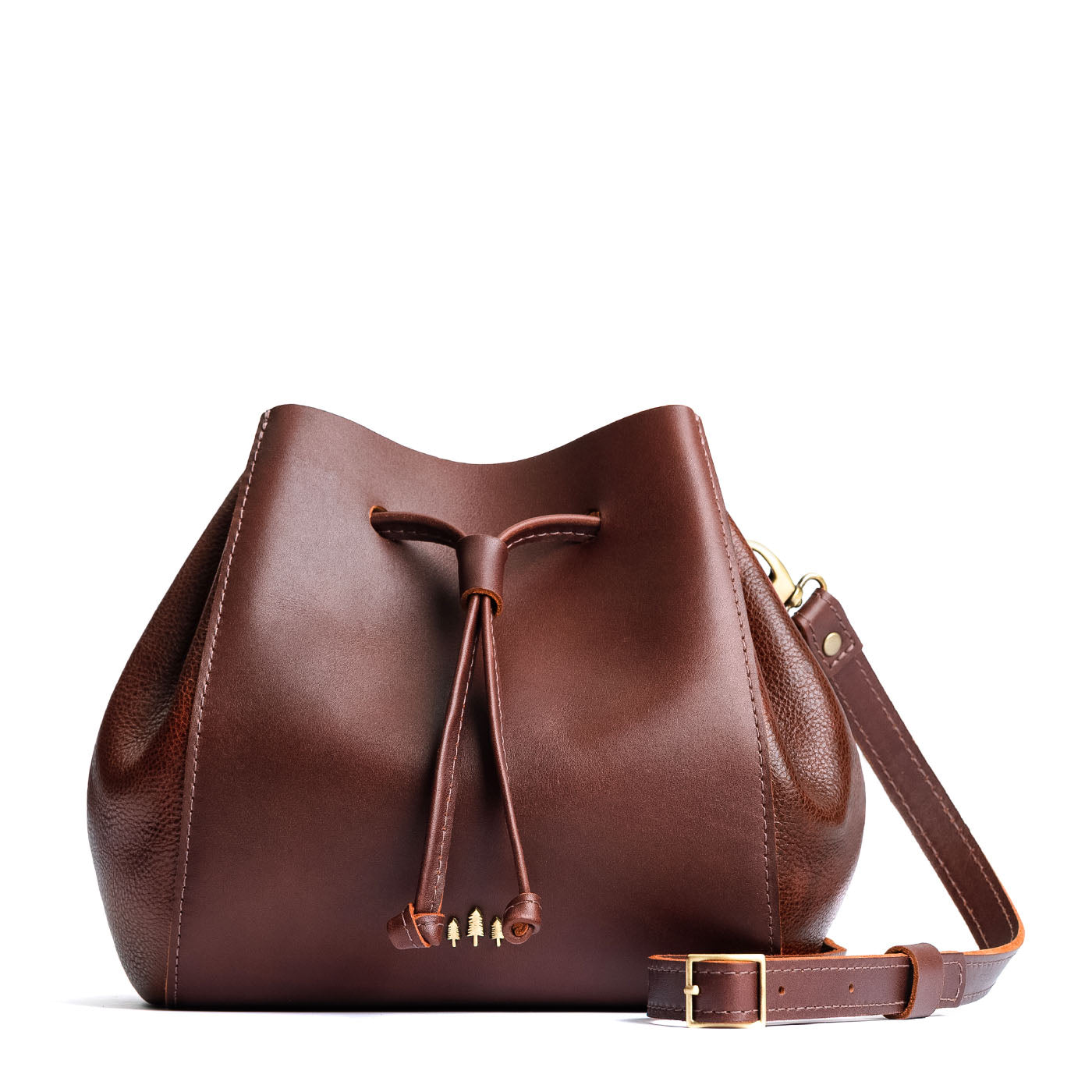 Leather Bucket Bag with Adjustable Crossbody Strap | Nest