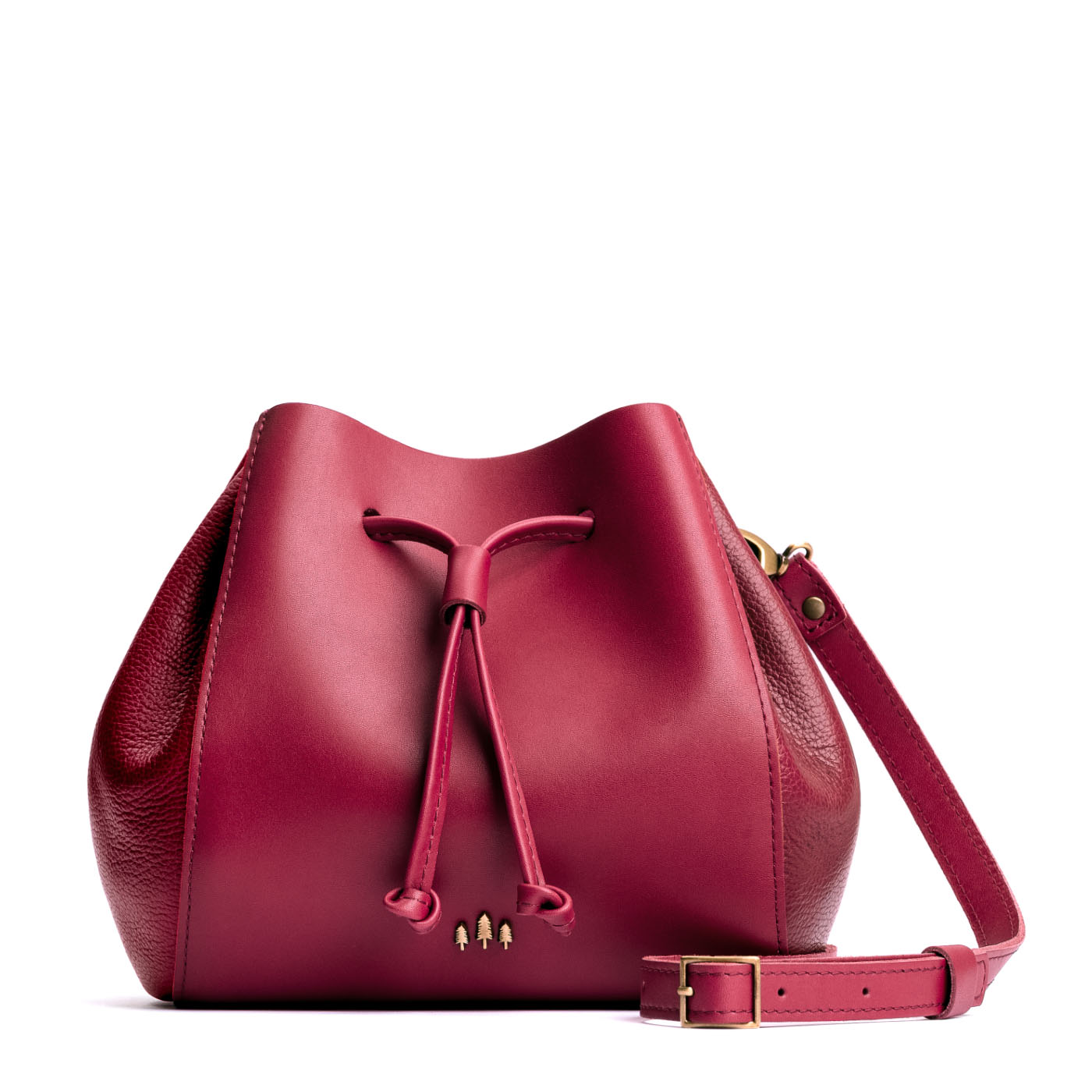 Leather Bucket Bag with Adjustable Crossbody Strap | Nest