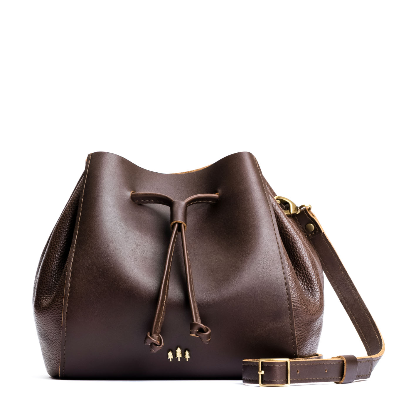 Leather Bucket Bag with Adjustable Crossbody Strap | Nest