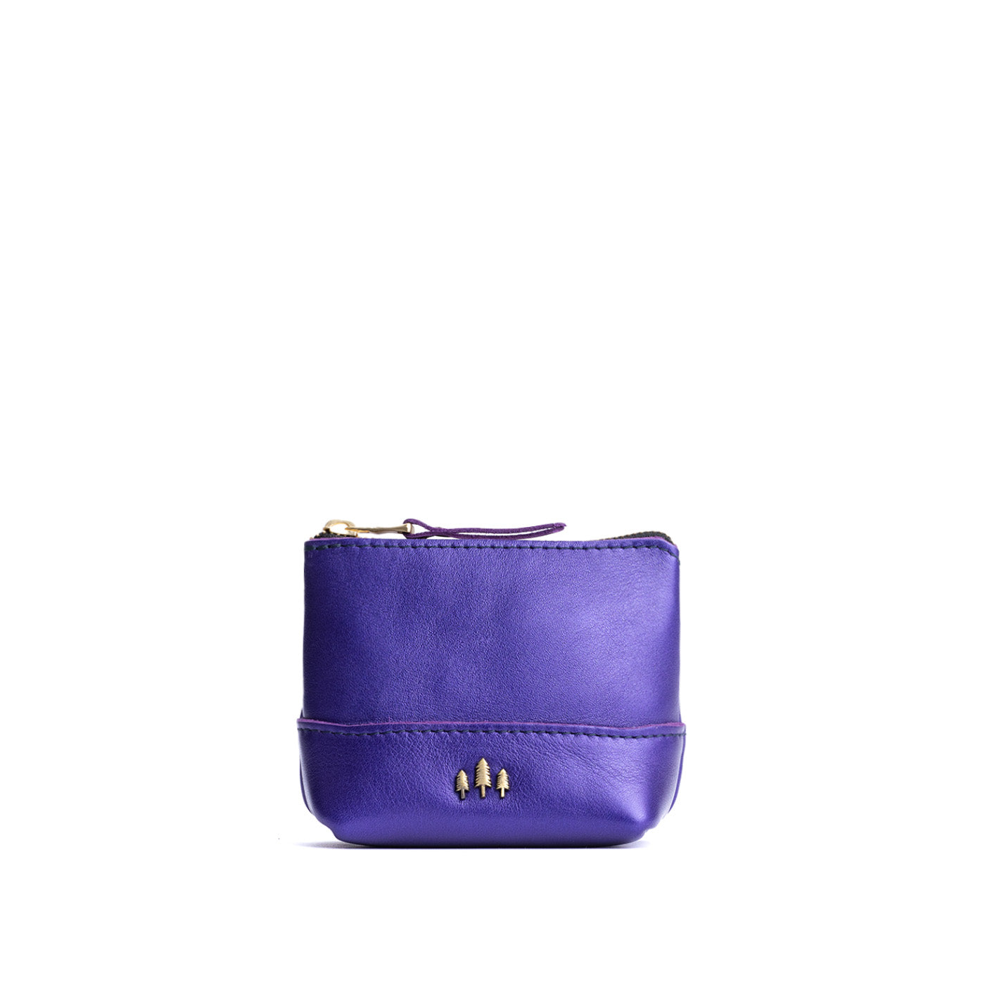 Leather Zipper Pouch with Wrist Strap & Flat Base | Almost Perfect Chelsea