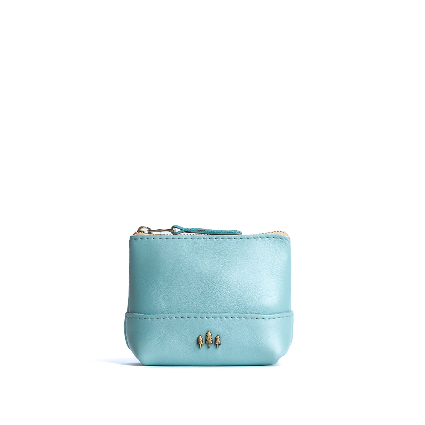 Leather Zipper Pouch with Wrist Strap & Flat Base | Almost Perfect Chelsea
