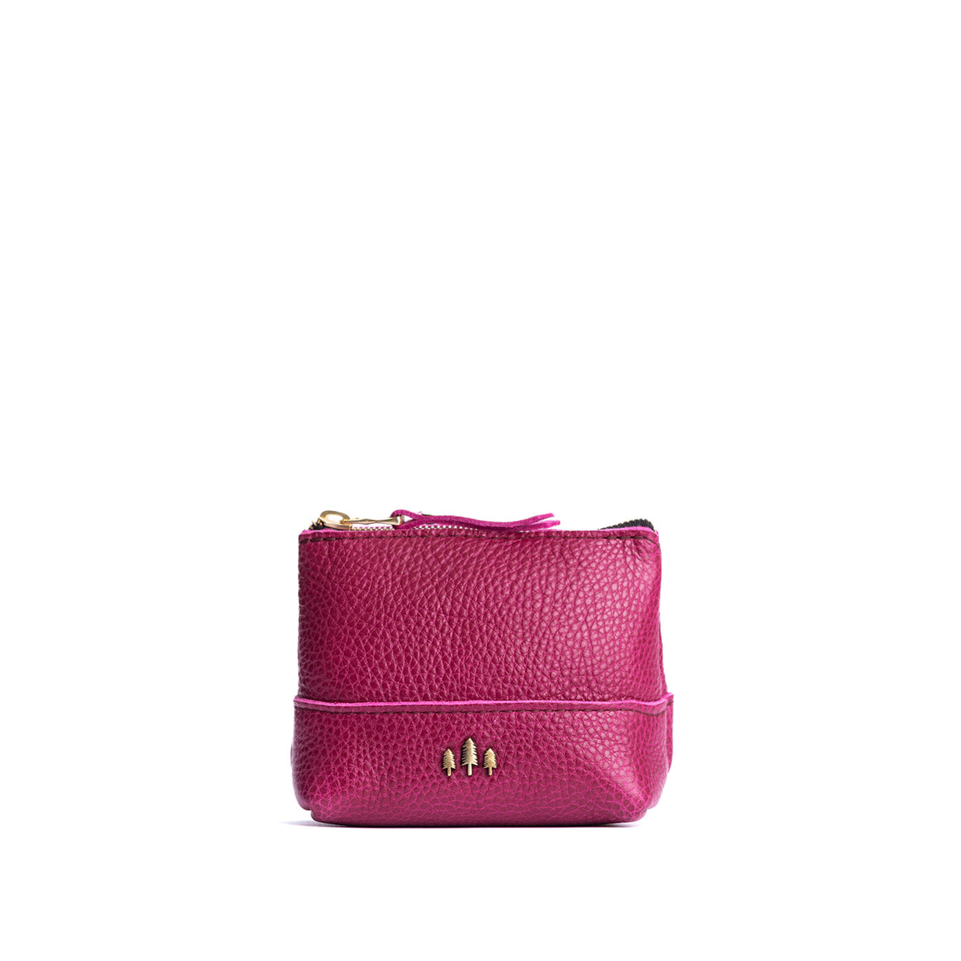 Leather Zipper Pouch with Wrist Strap & Flat Base | Almost Perfect Chelsea