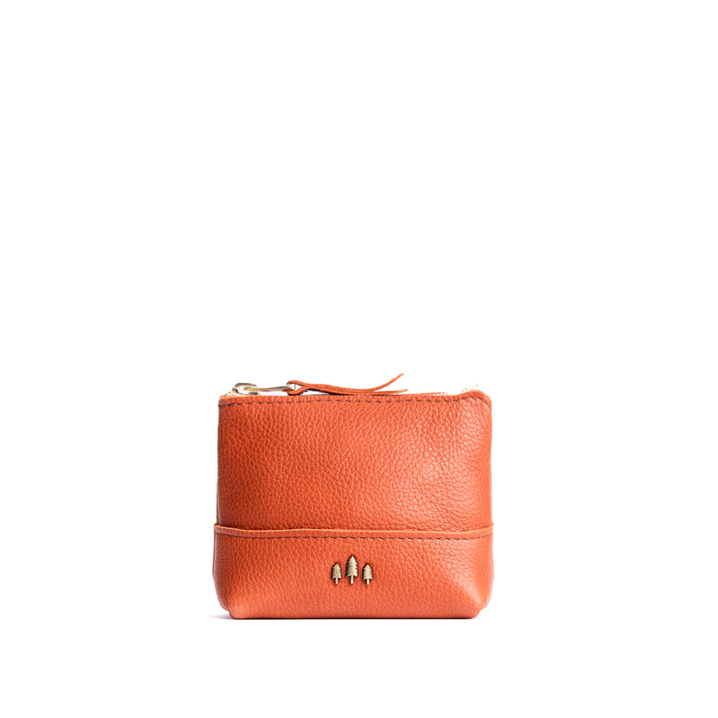 Leather Zipper Pouch with Wrist Strap & Flat Base | Almost Perfect Chelsea