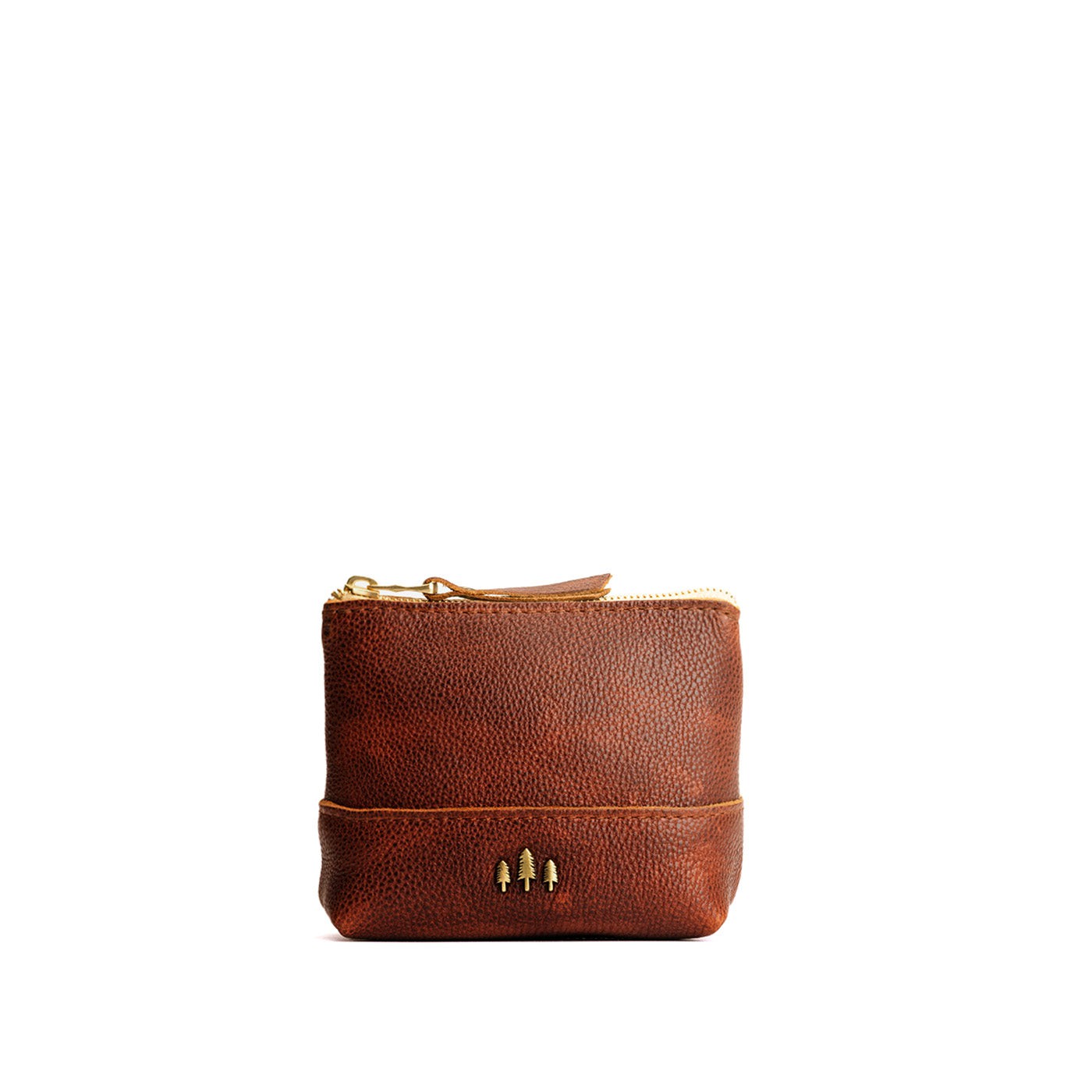 Leather Zipper Pouch with Wrist Strap & Flat Base | Almost Perfect Chelsea