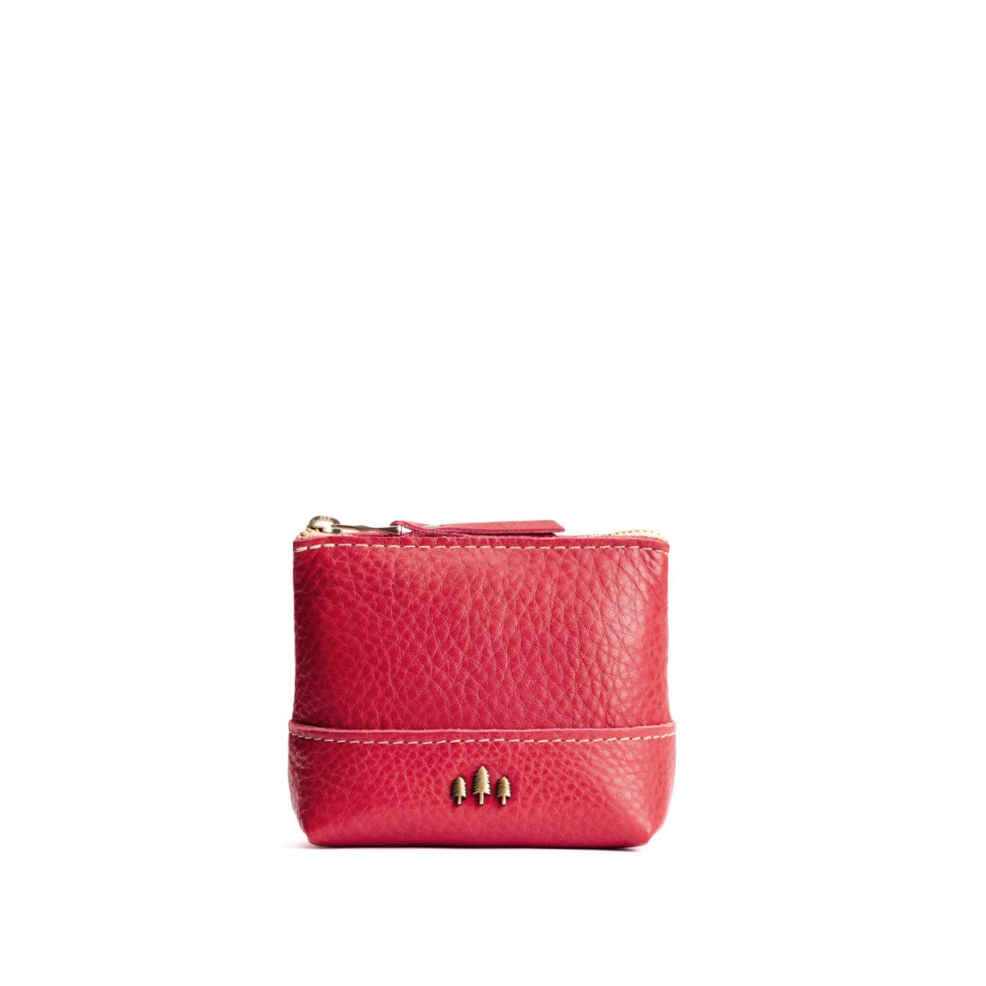 Leather Zipper Pouch with Wrist Strap & Flat Base | Almost Perfect Chelsea